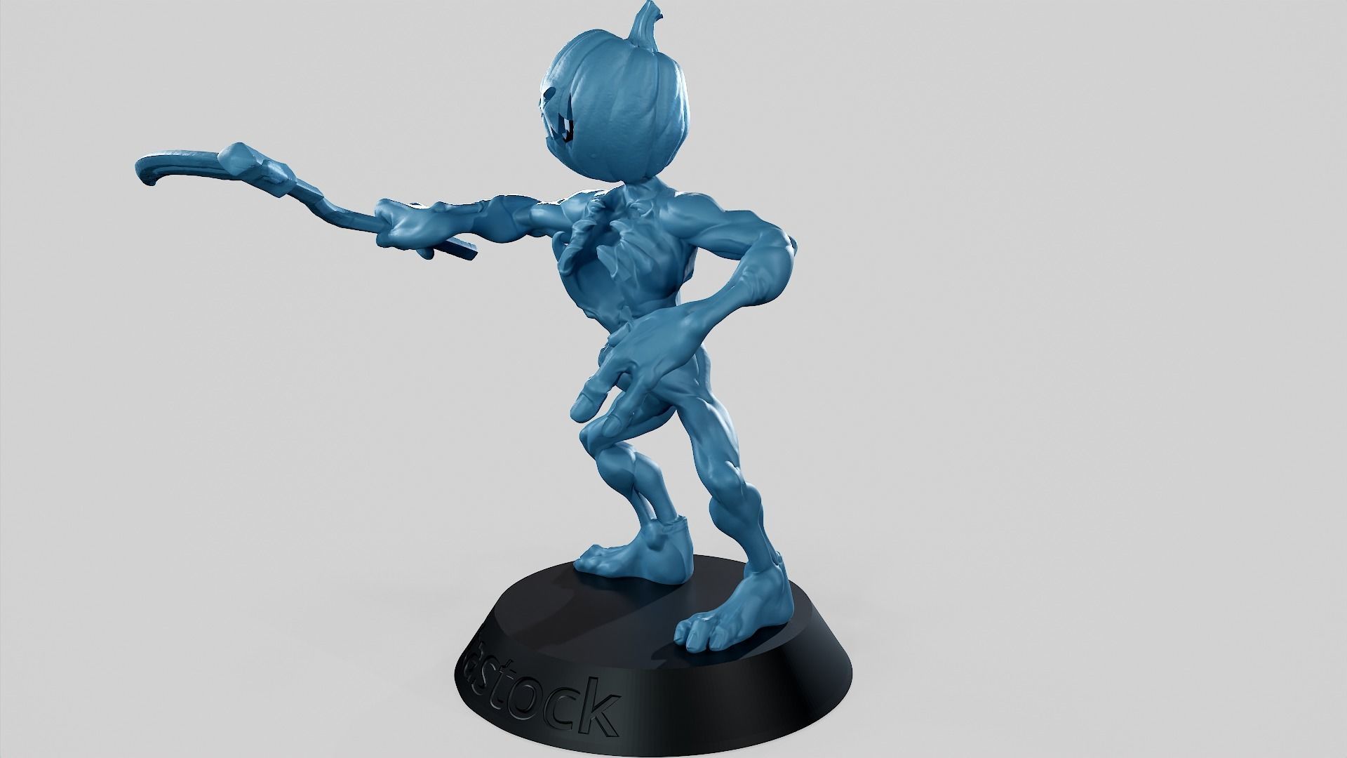 Pumpkin Undead Pose 08 3D print model_13