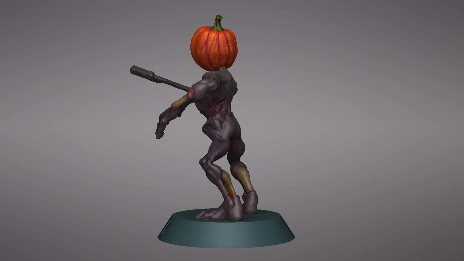 Pumpkin Undead Pose 08 3D print model_25