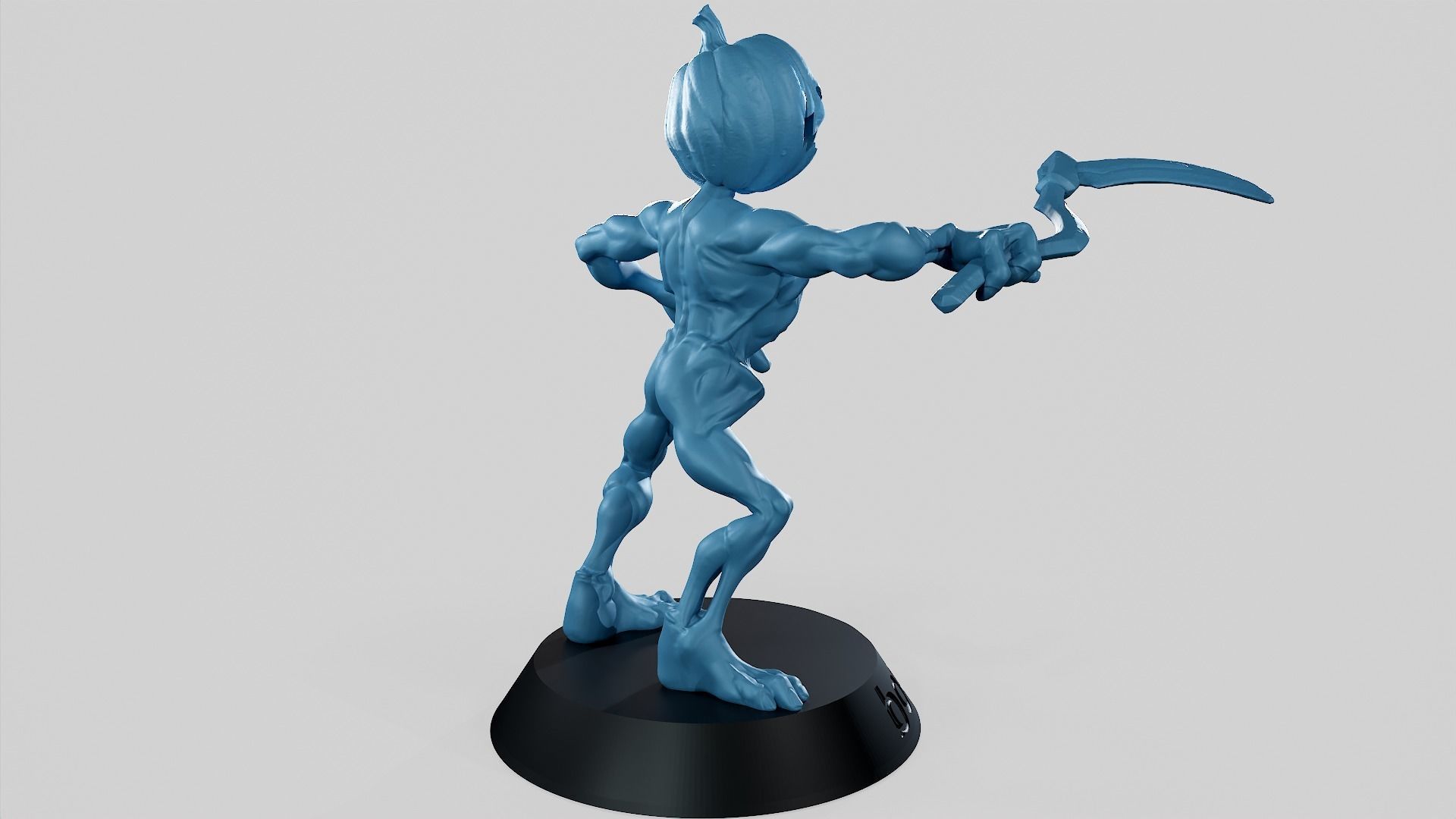 Pumpkin Undead Pose 08 3D print model_5