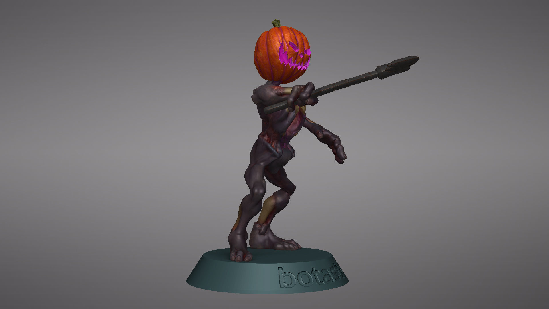 Pumpkin Undead Pose 08 3D print model_33