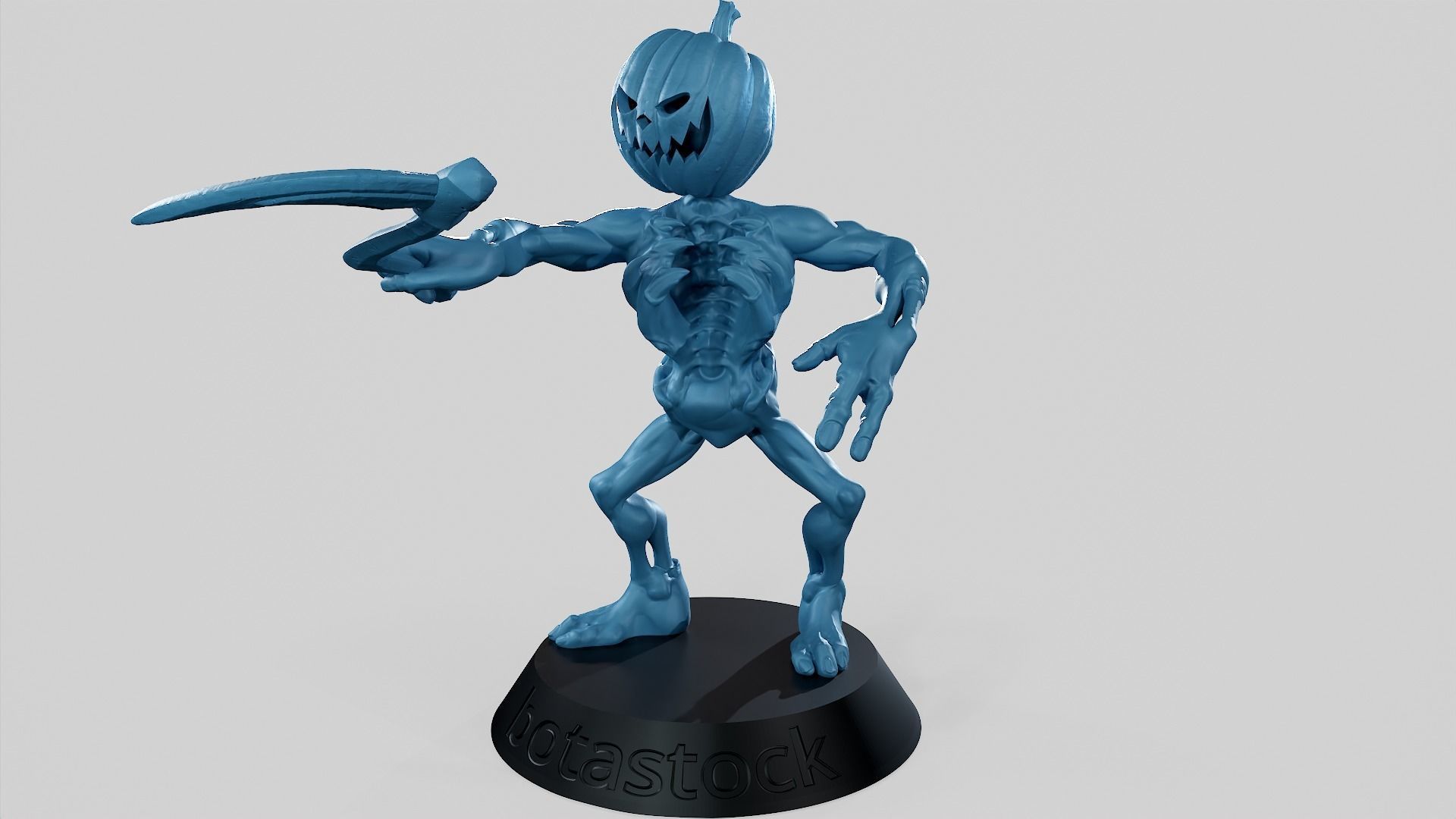 Pumpkin Undead Pose 08 3D print model_15