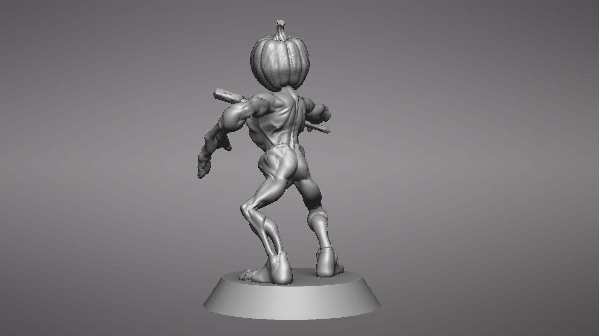Pumpkin Undead Pose 08 3D print model_42
