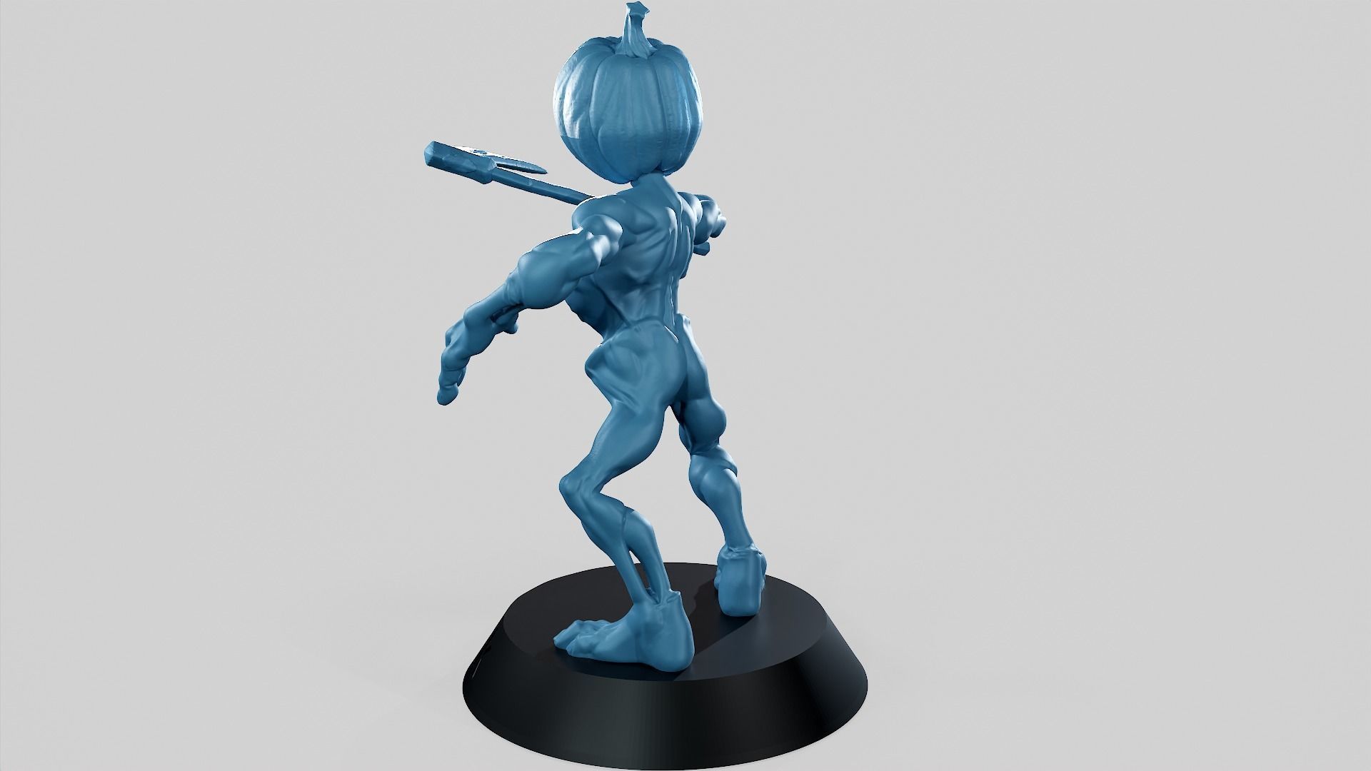 Pumpkin Undead Pose 08 3D print model_10