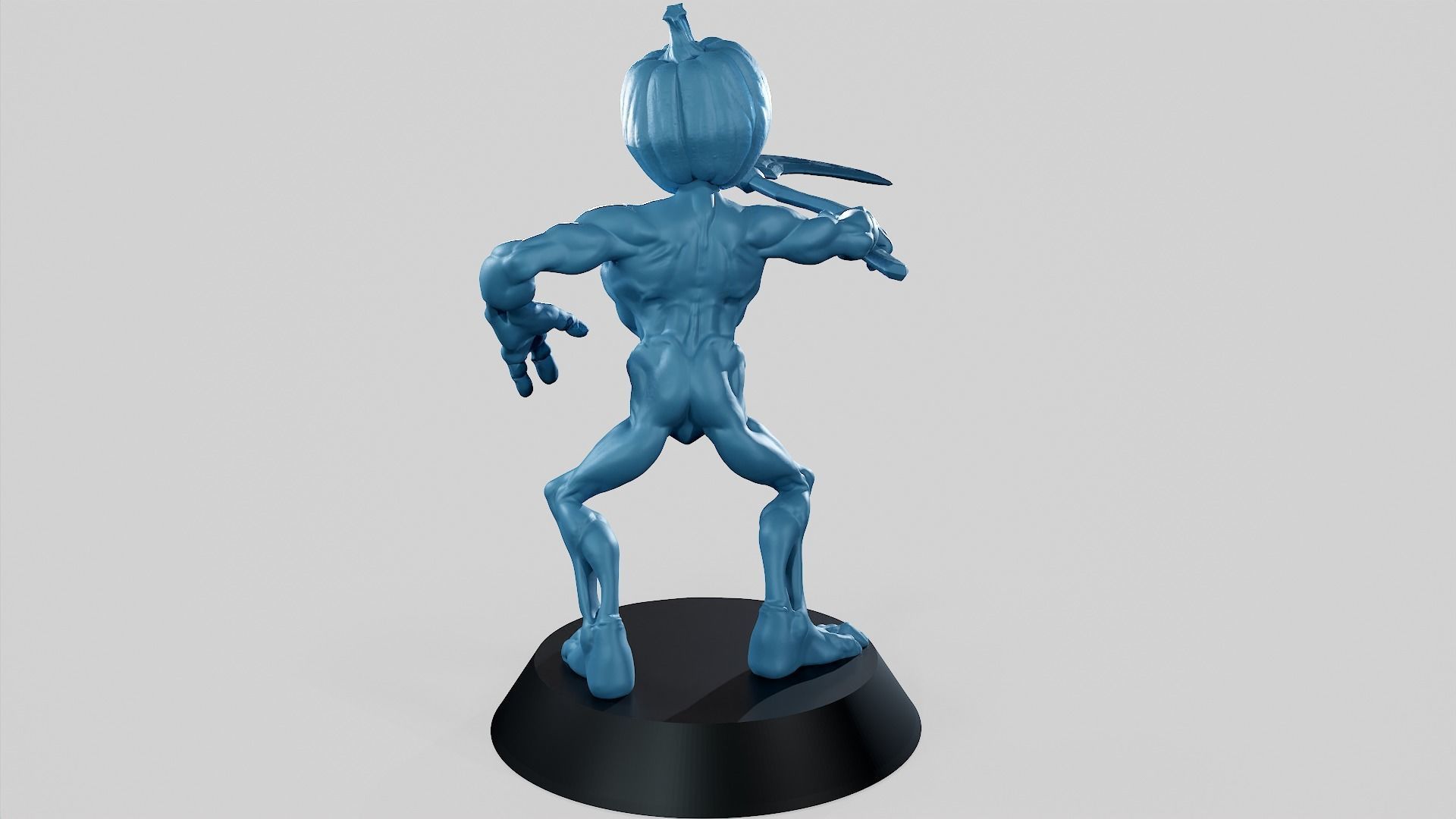 Pumpkin Undead Pose 08 3D print model_8