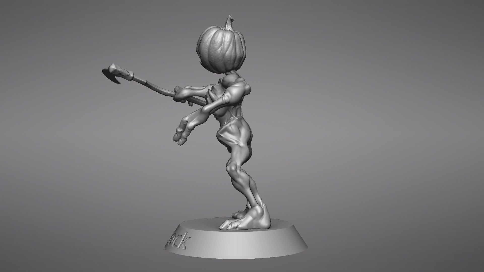 Pumpkin Undead Pose 08 3D print model_40