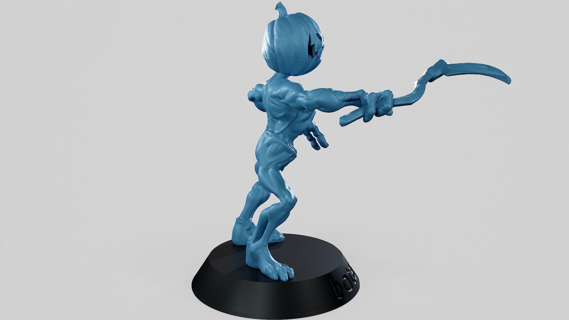 Pumpkin Undead Pose 08 3D print model_4