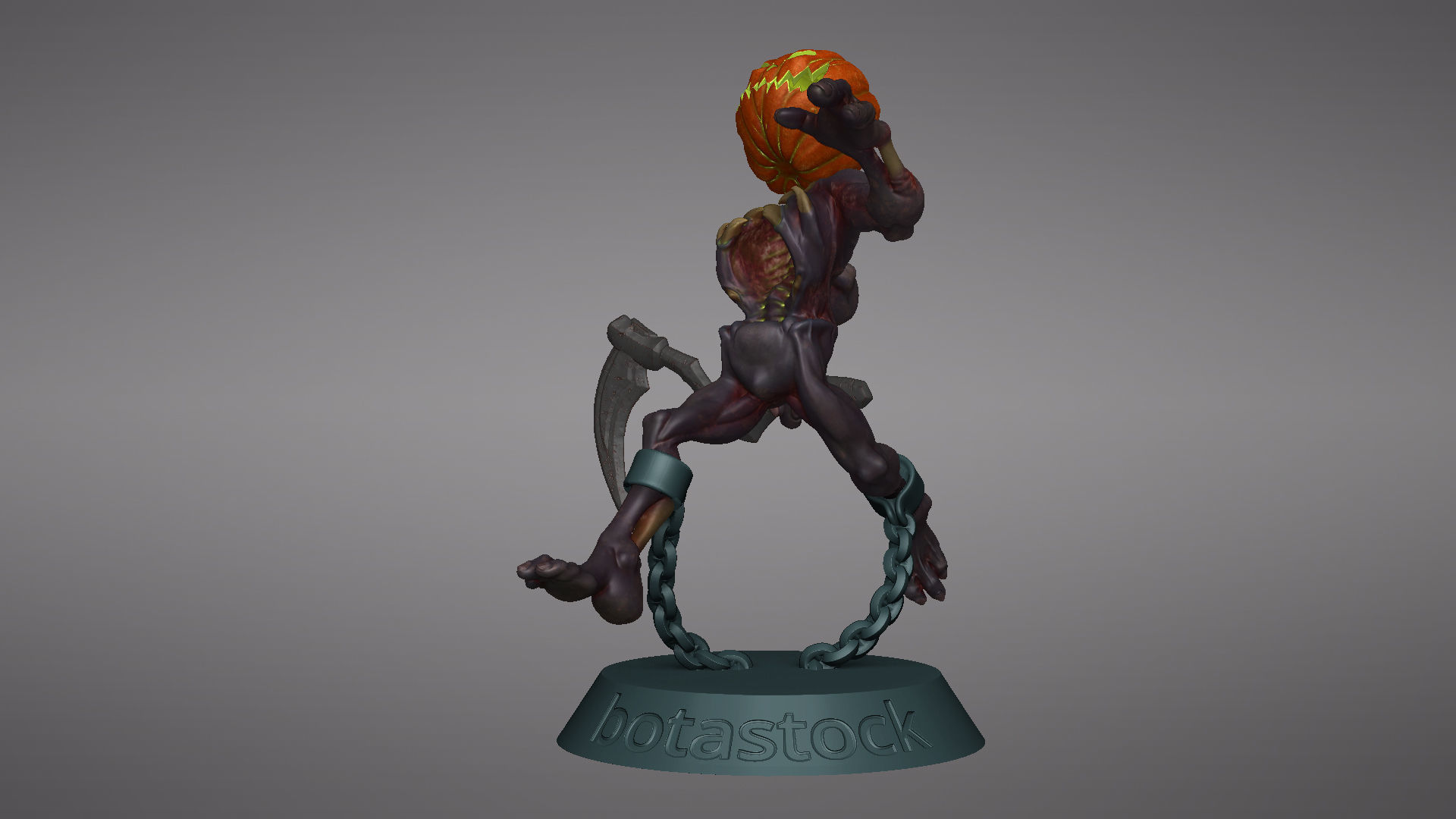 Pumpkin Undead Pose 09 3D print model_20