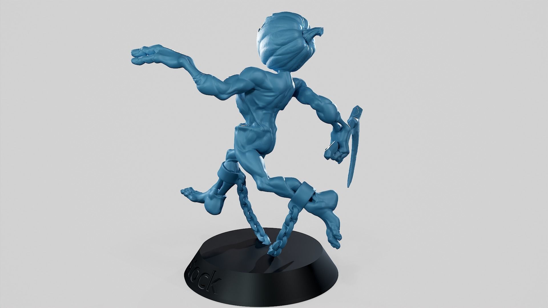 Pumpkin Undead Pose 09 3D print model_12