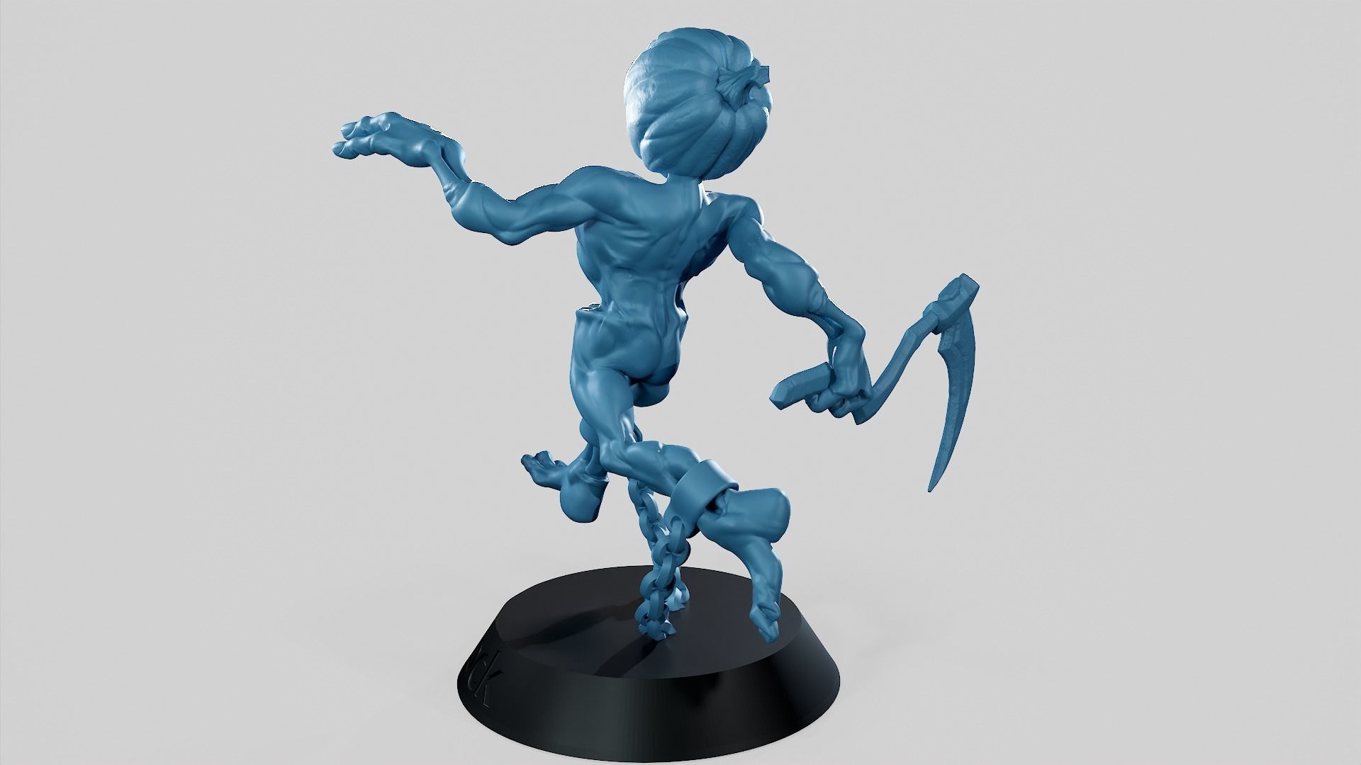 Pumpkin Undead Pose 09 3D print model_11