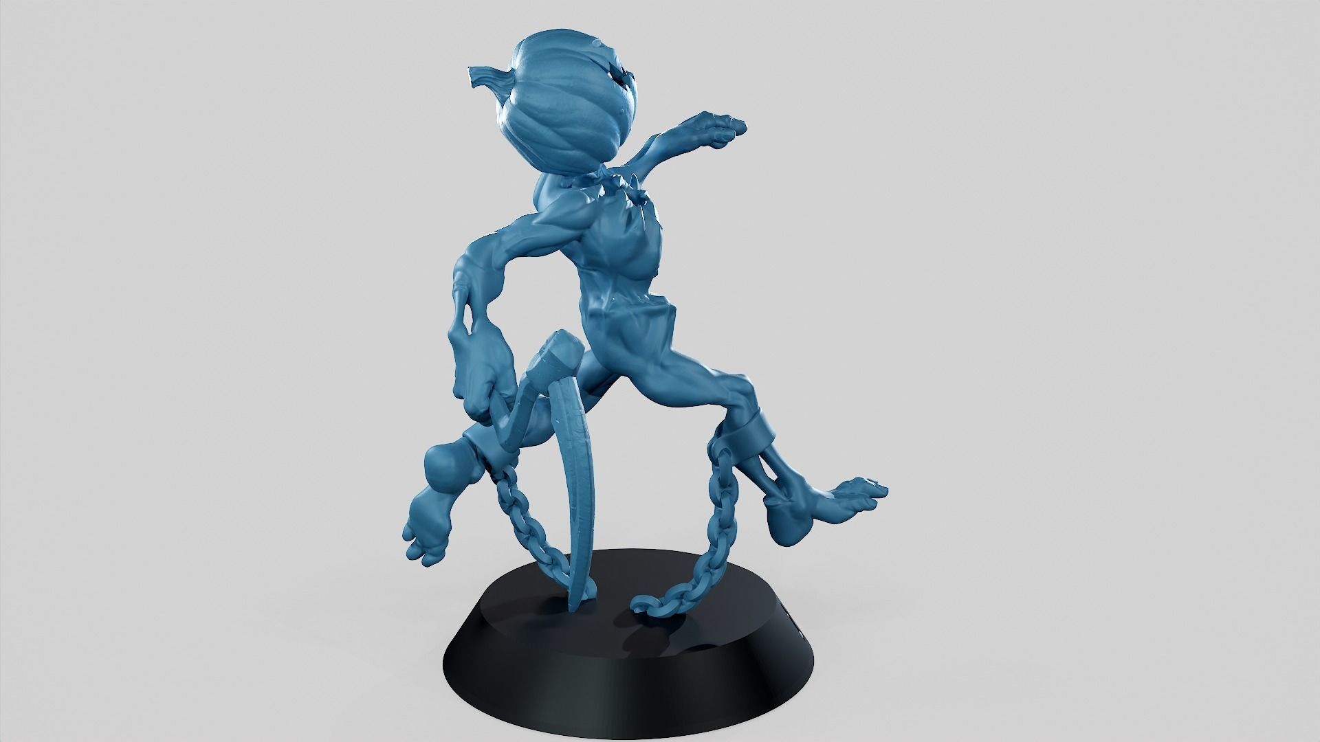 Pumpkin Undead Pose 09 3D print model_6