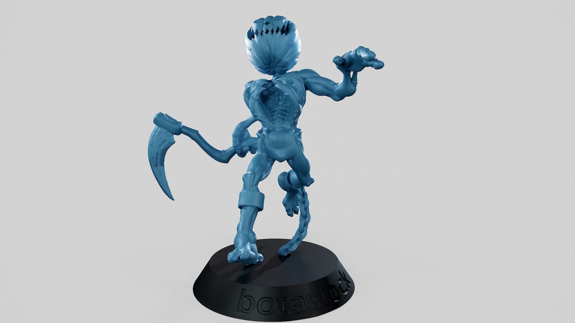 Pumpkin Undead Pose 09 3D print model_17