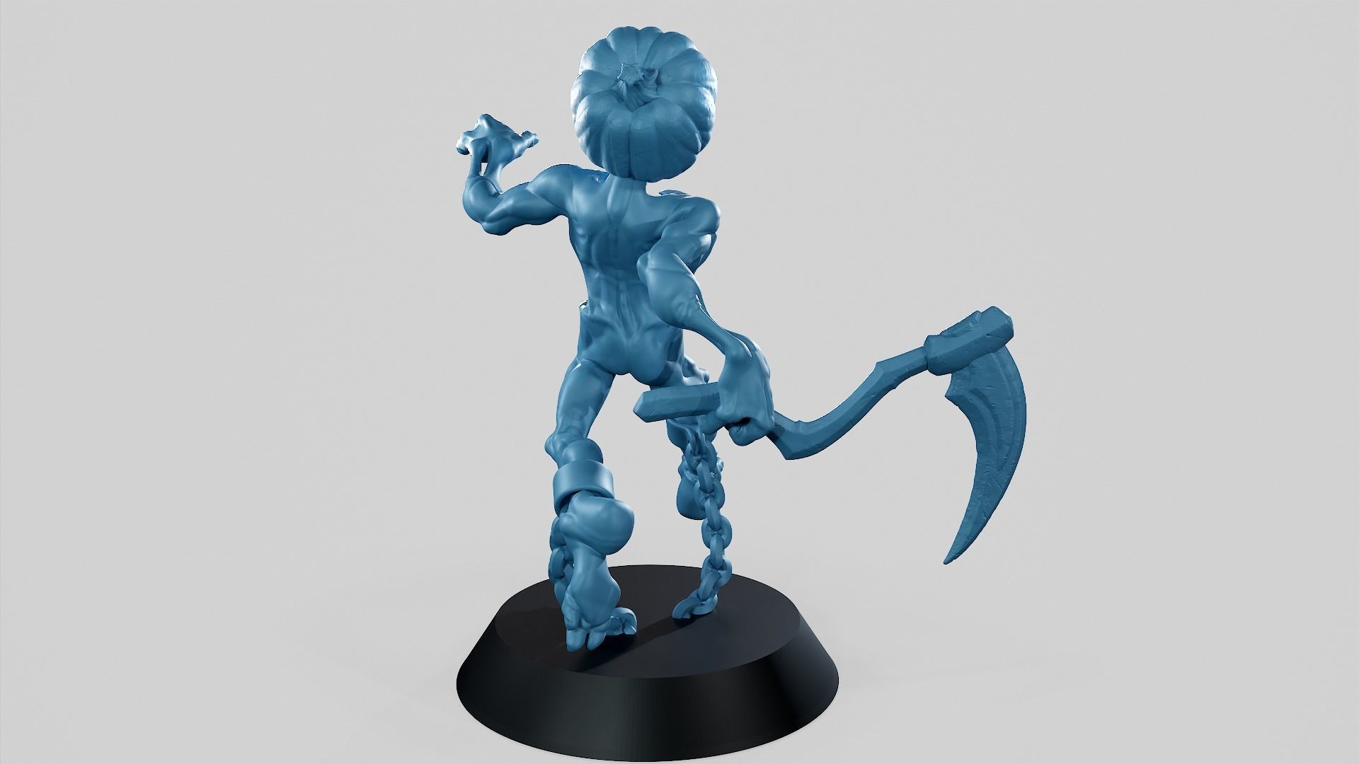 Pumpkin Undead Pose 09 3D print model_9