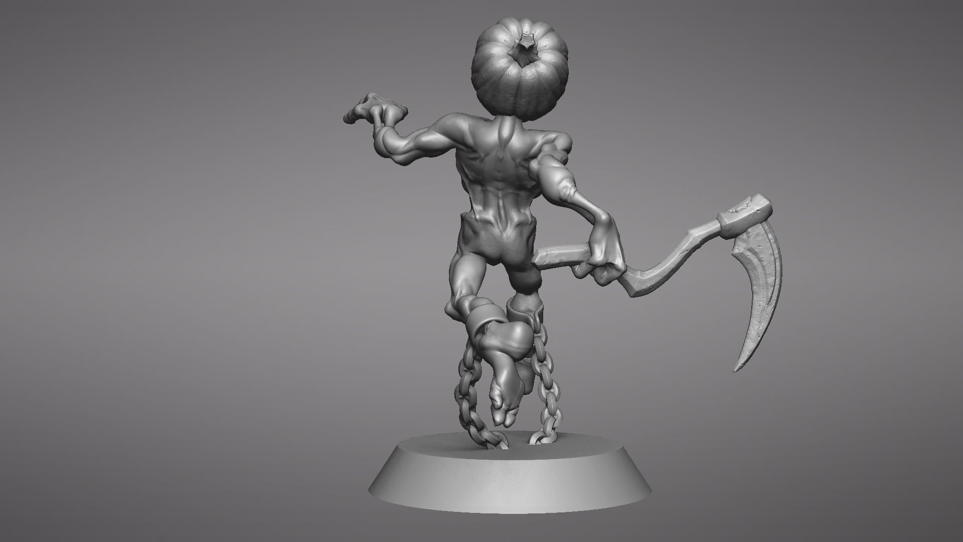 Pumpkin Undead Pose 09 3D print model_42