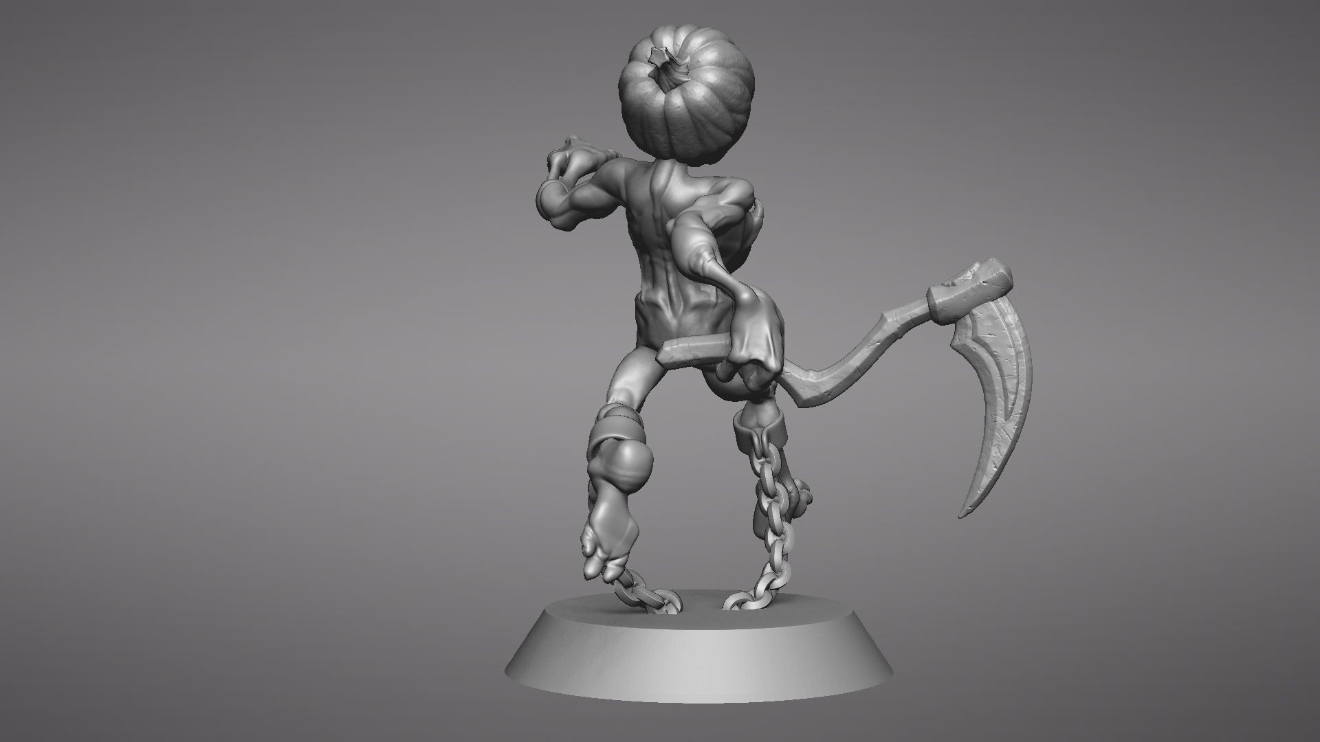 Pumpkin Undead Pose 09 3D print model_43