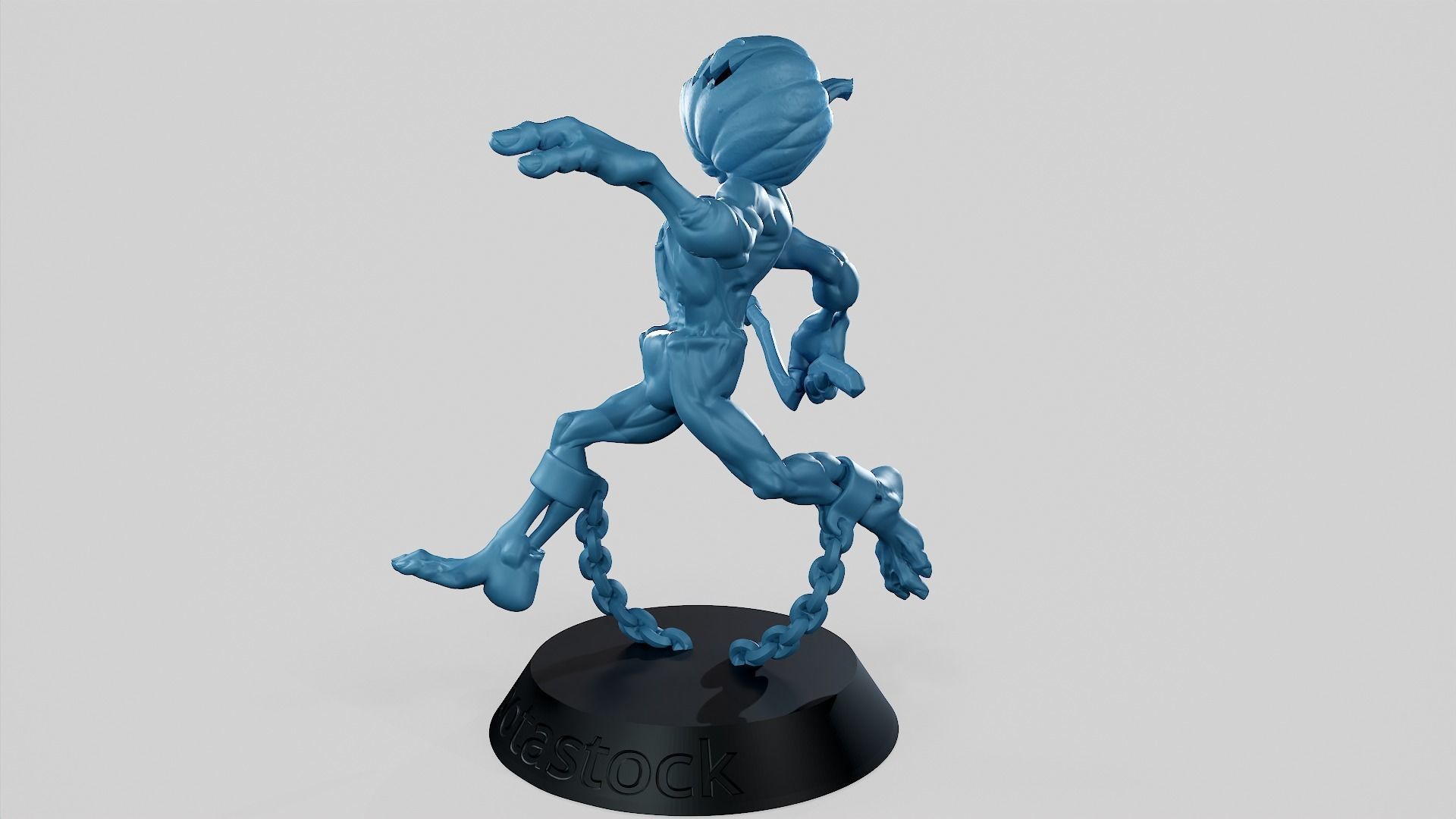 Pumpkin Undead Pose 09 3D print model_14