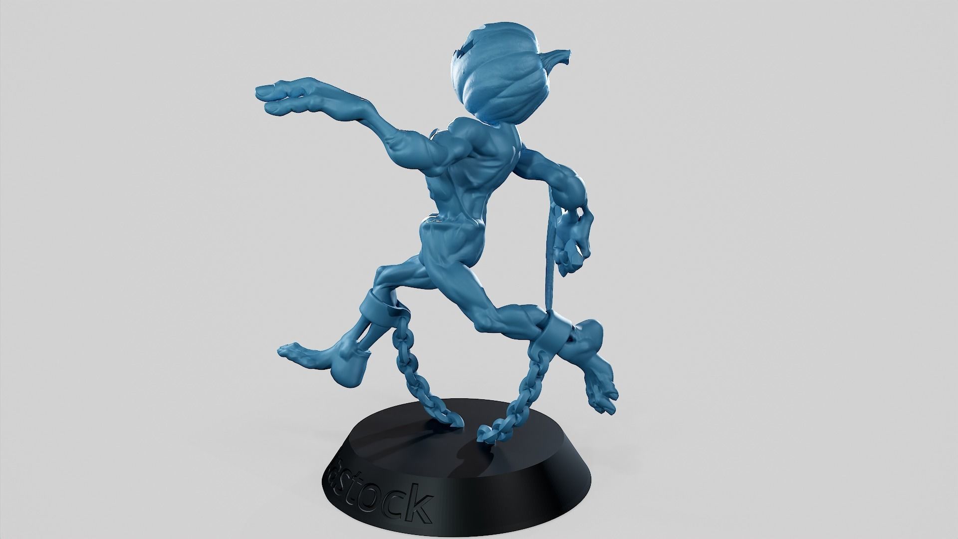 Pumpkin Undead Pose 09 3D print model_13