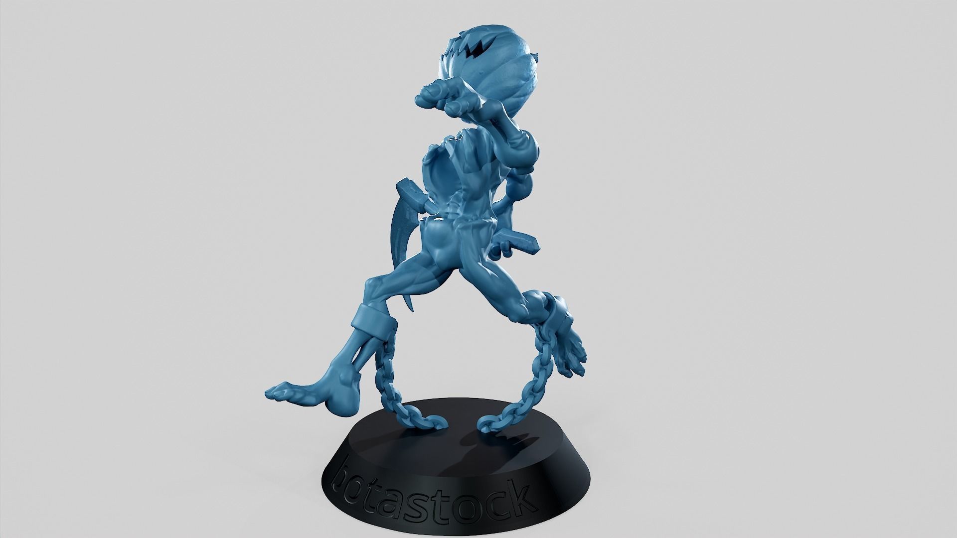 Pumpkin Undead Pose 09 3D print model_15