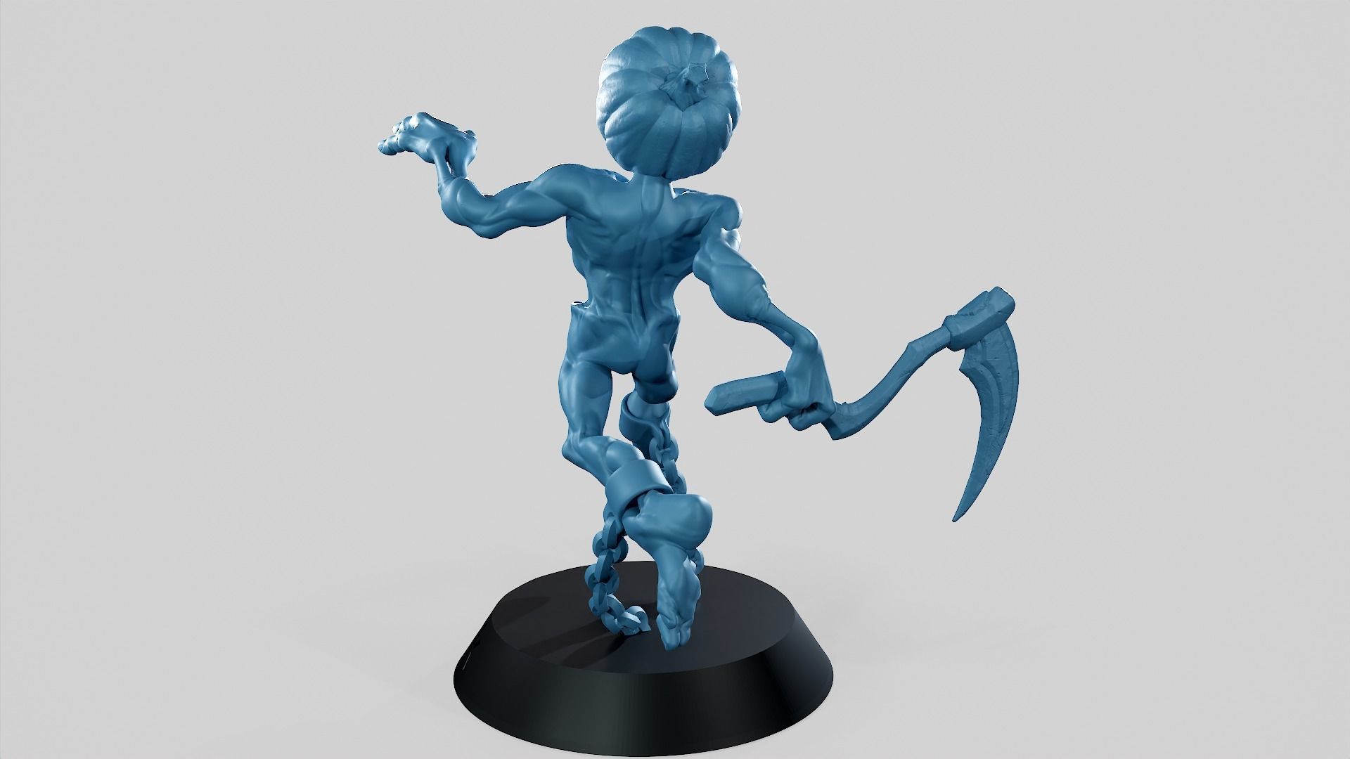 Pumpkin Undead Pose 09 3D print model_10