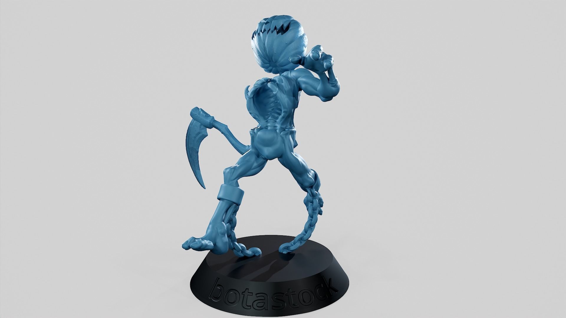 Pumpkin Undead Pose 09 3D print model_16