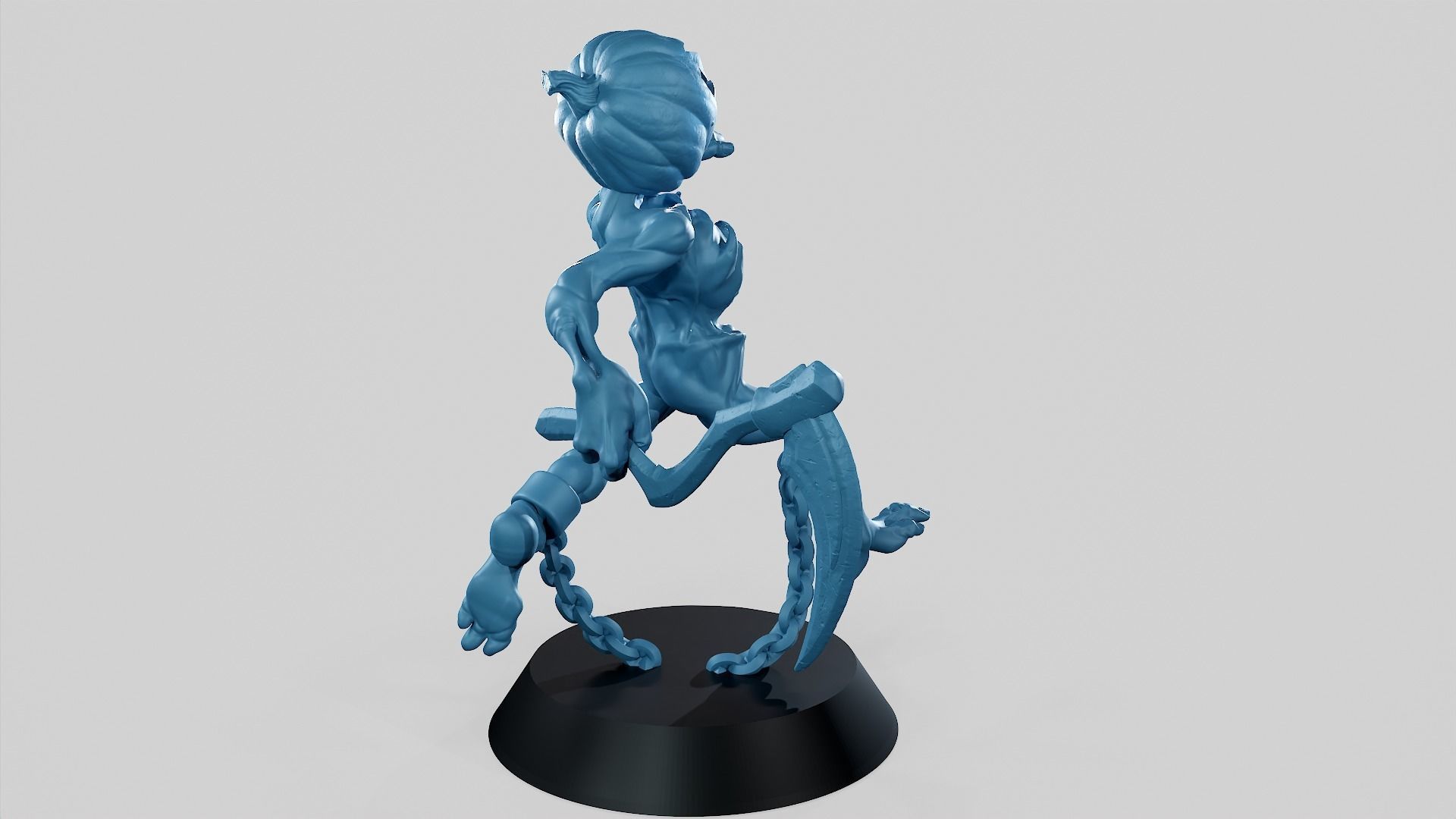 Pumpkin Undead Pose 09 3D print model_7
