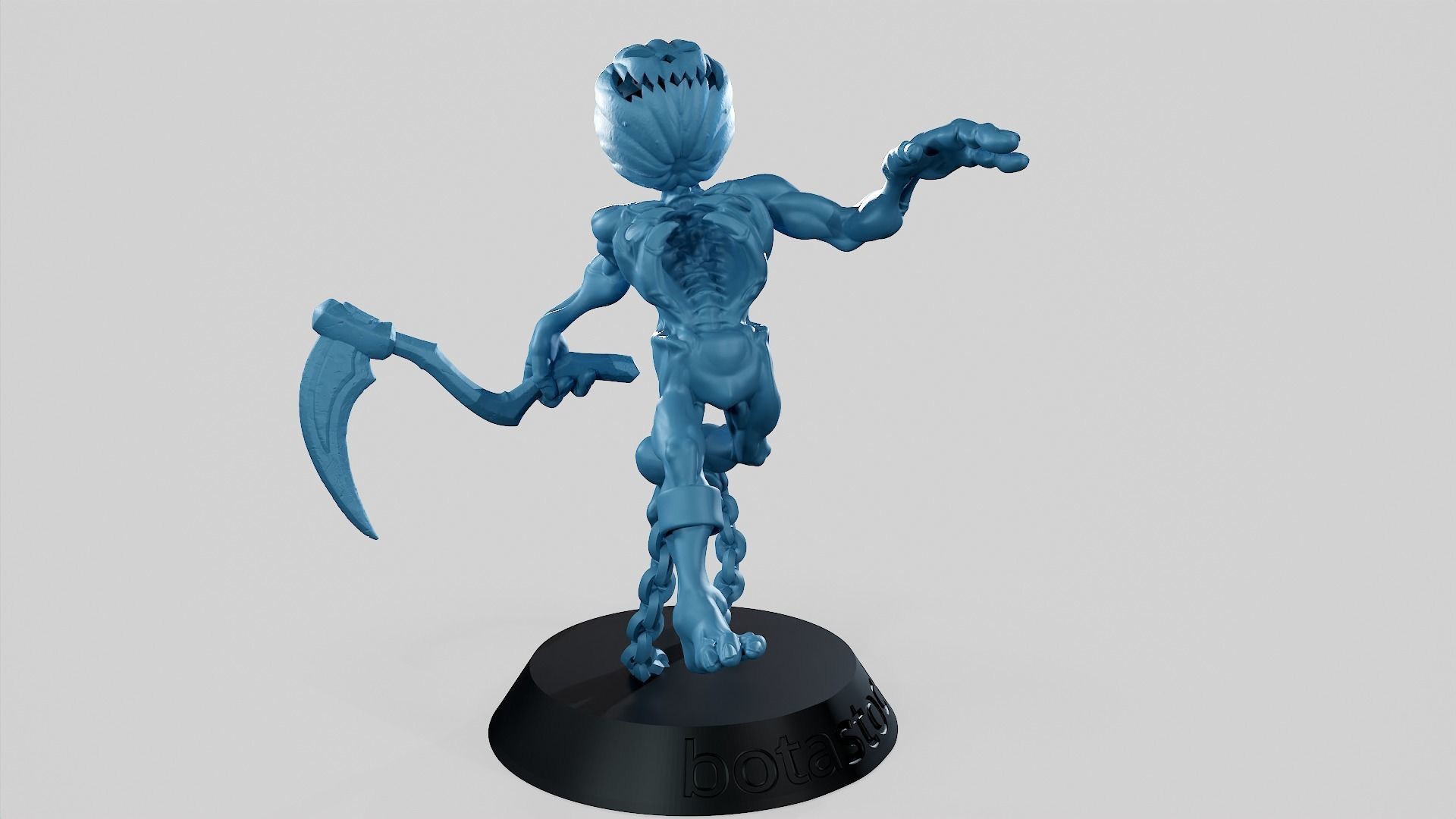 Pumpkin Undead Pose 09 3D print model_2