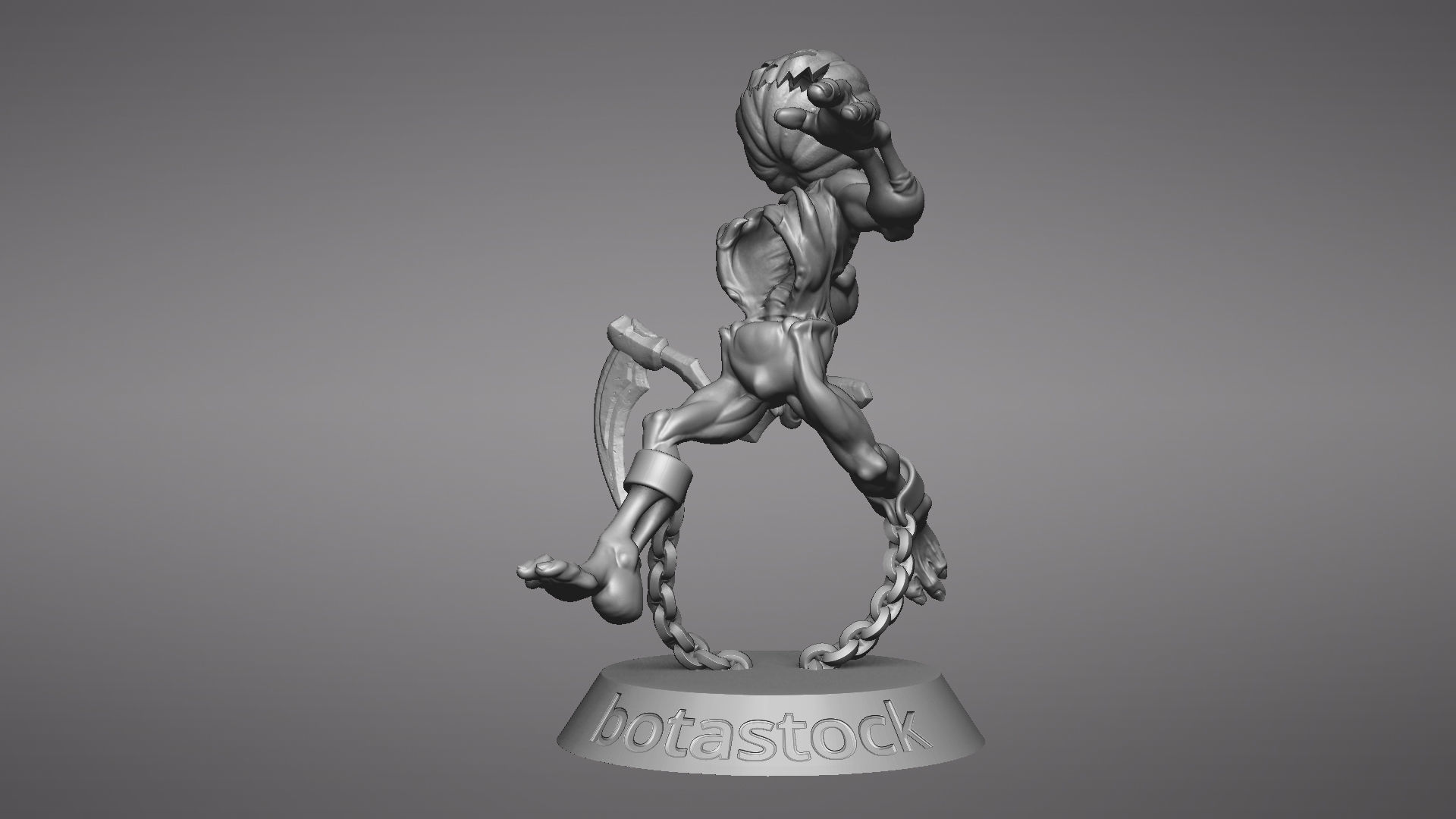 Pumpkin Undead Pose 09 3D print model_36