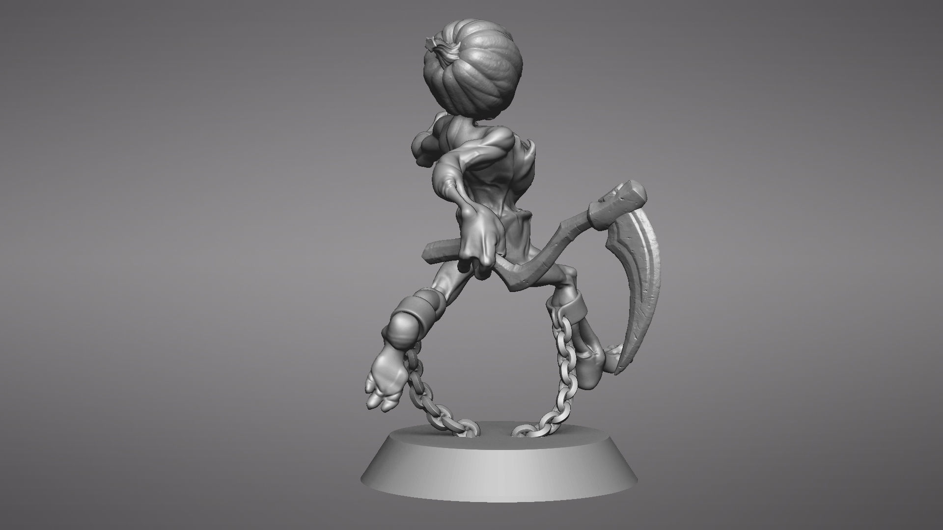 Pumpkin Undead Pose 09 3D print model_44