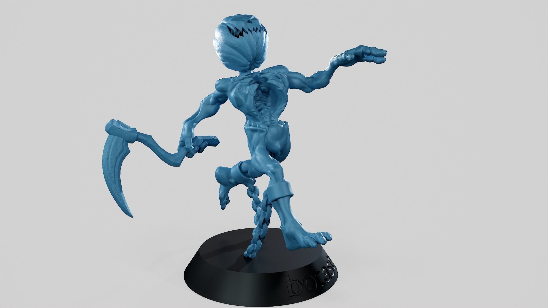 Pumpkin Undead Pose 09 3D print model_3
