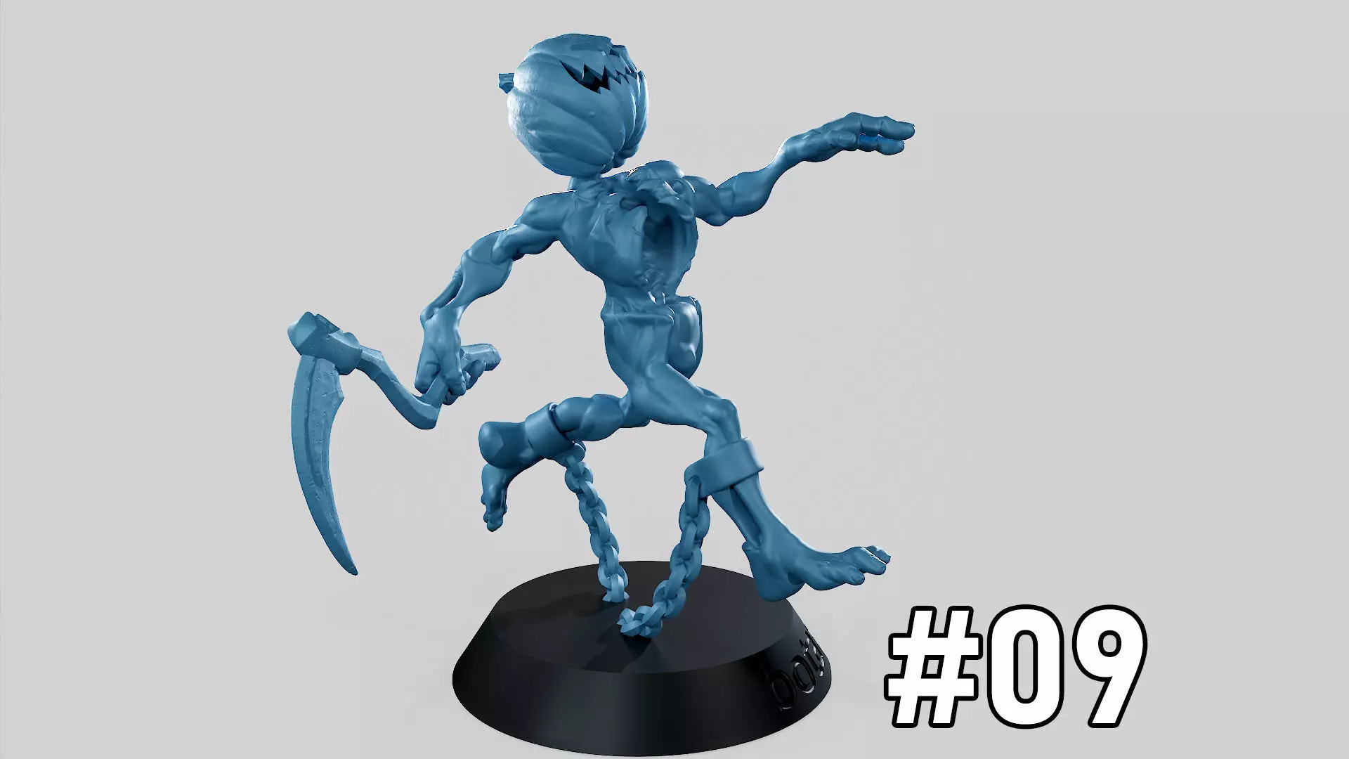 Pumpkin Undead Pose 09 3D print model_0