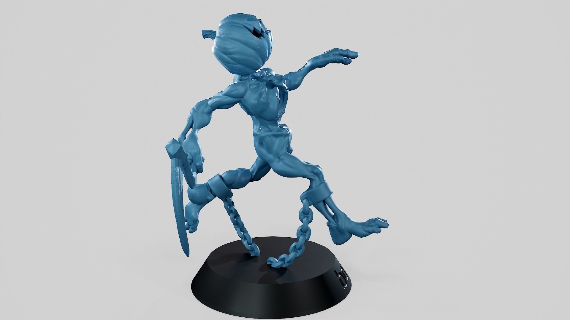 Pumpkin Undead Pose 09 3D print model_5