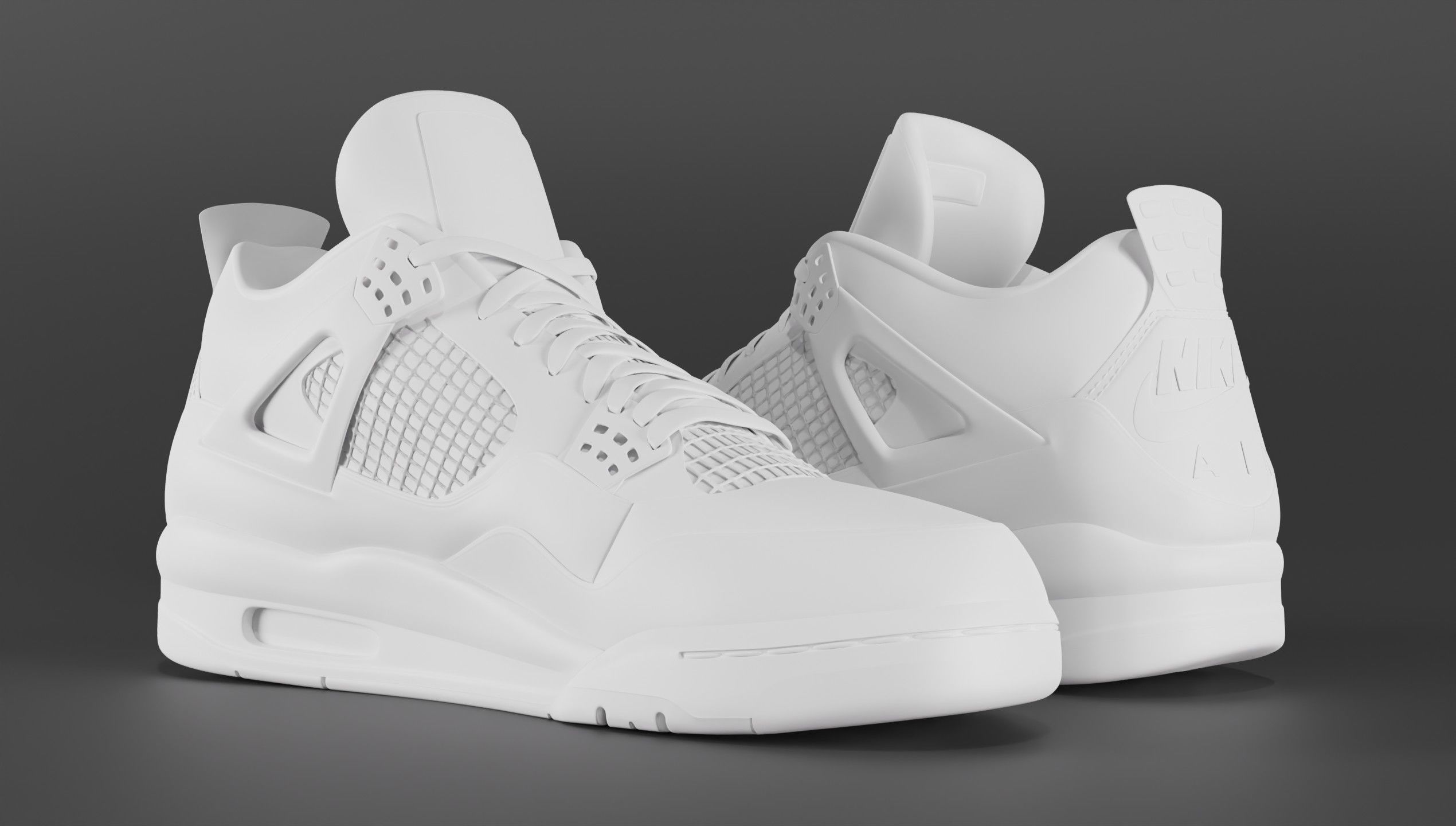 Jordan 4 Miami Vice Shoe Low-poly 3D model_62