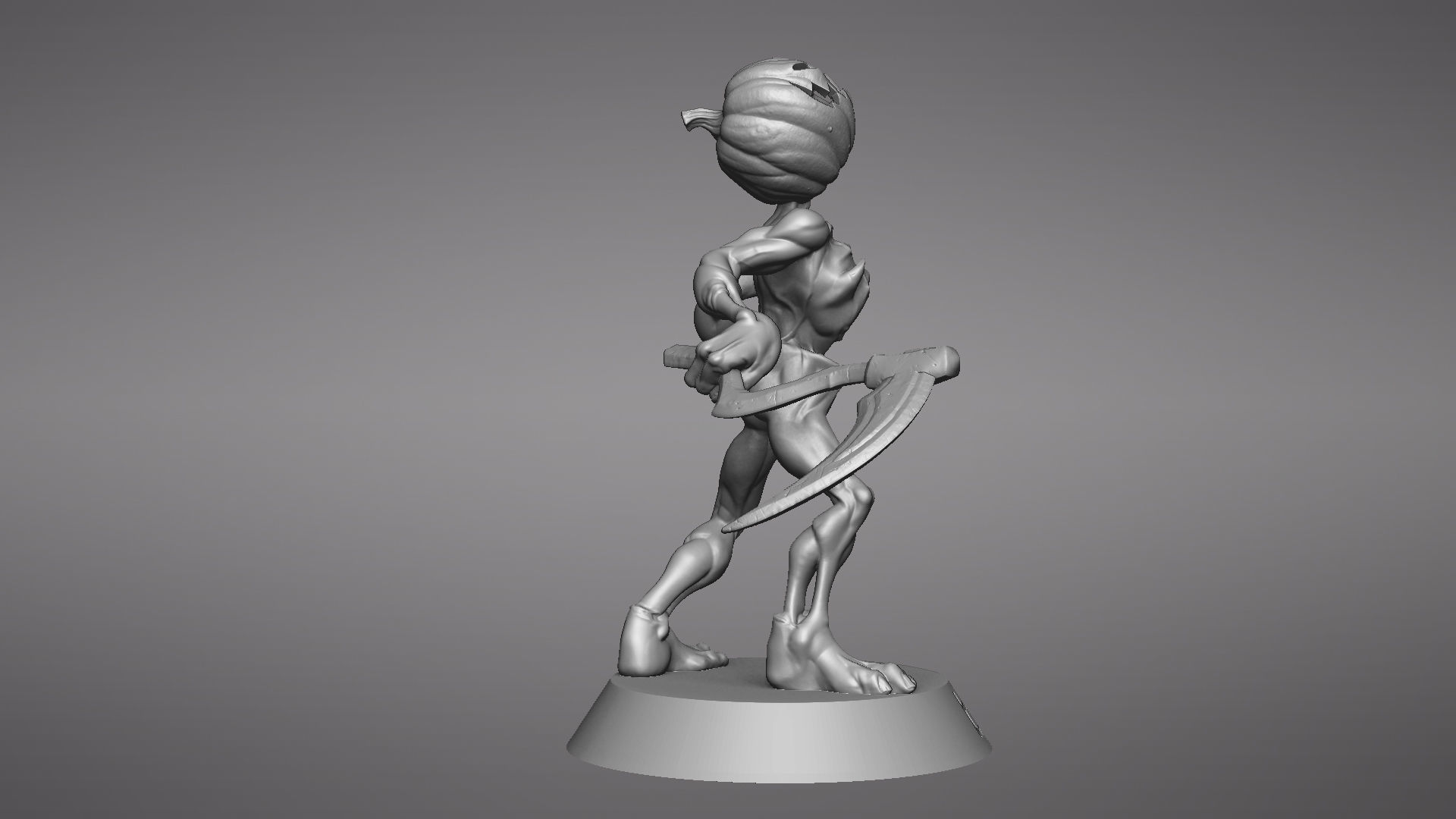 Pumpkin Undead Pose 10 3D print model_46