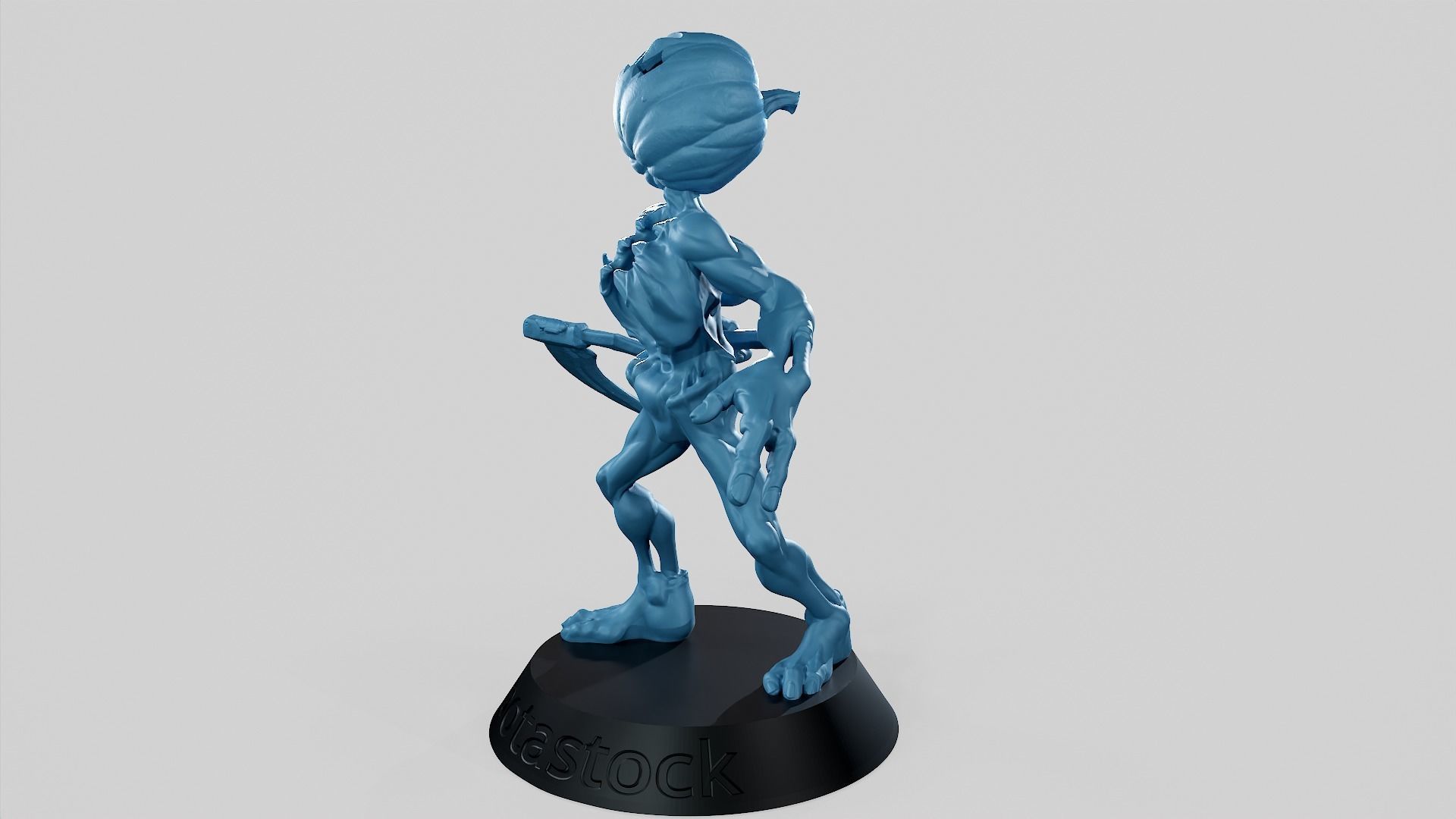 Pumpkin Undead Pose 10 3D print model_14
