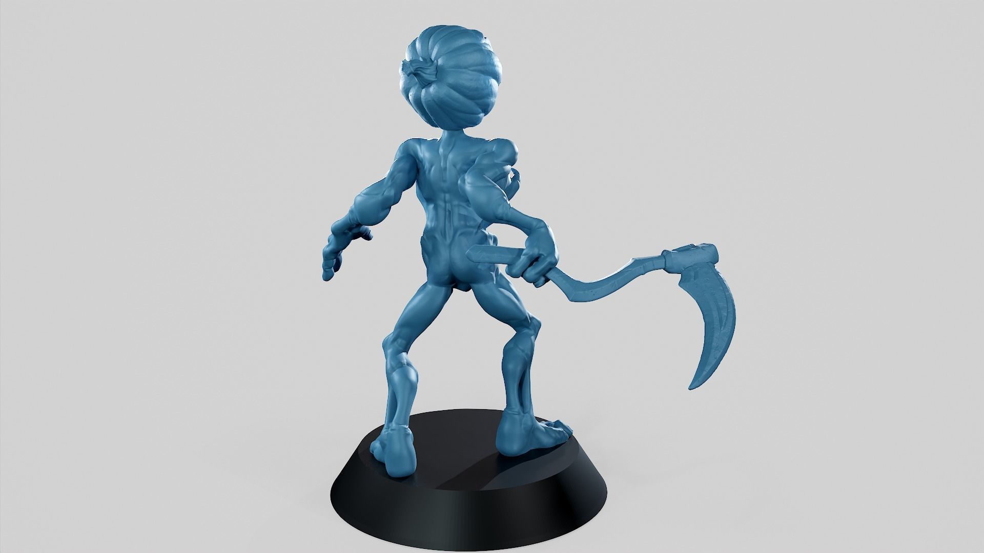 Pumpkin Undead Pose 10 3D print model_8