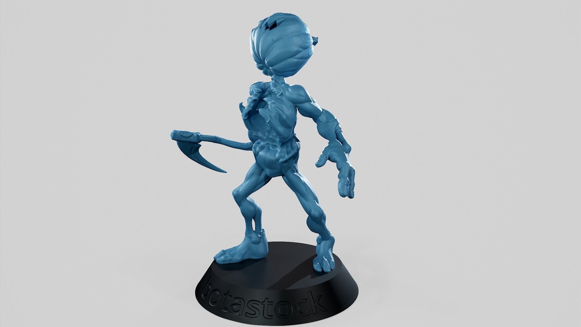 Pumpkin Undead Pose 10 3D print model_15