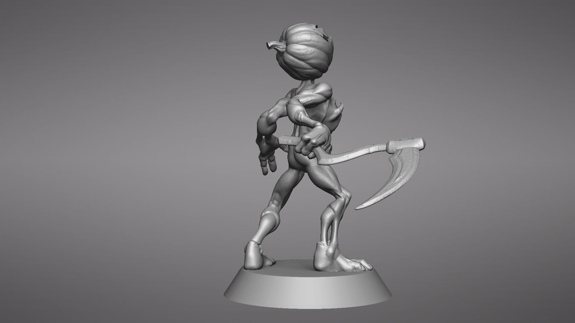 Pumpkin Undead Pose 10 3D print model_45