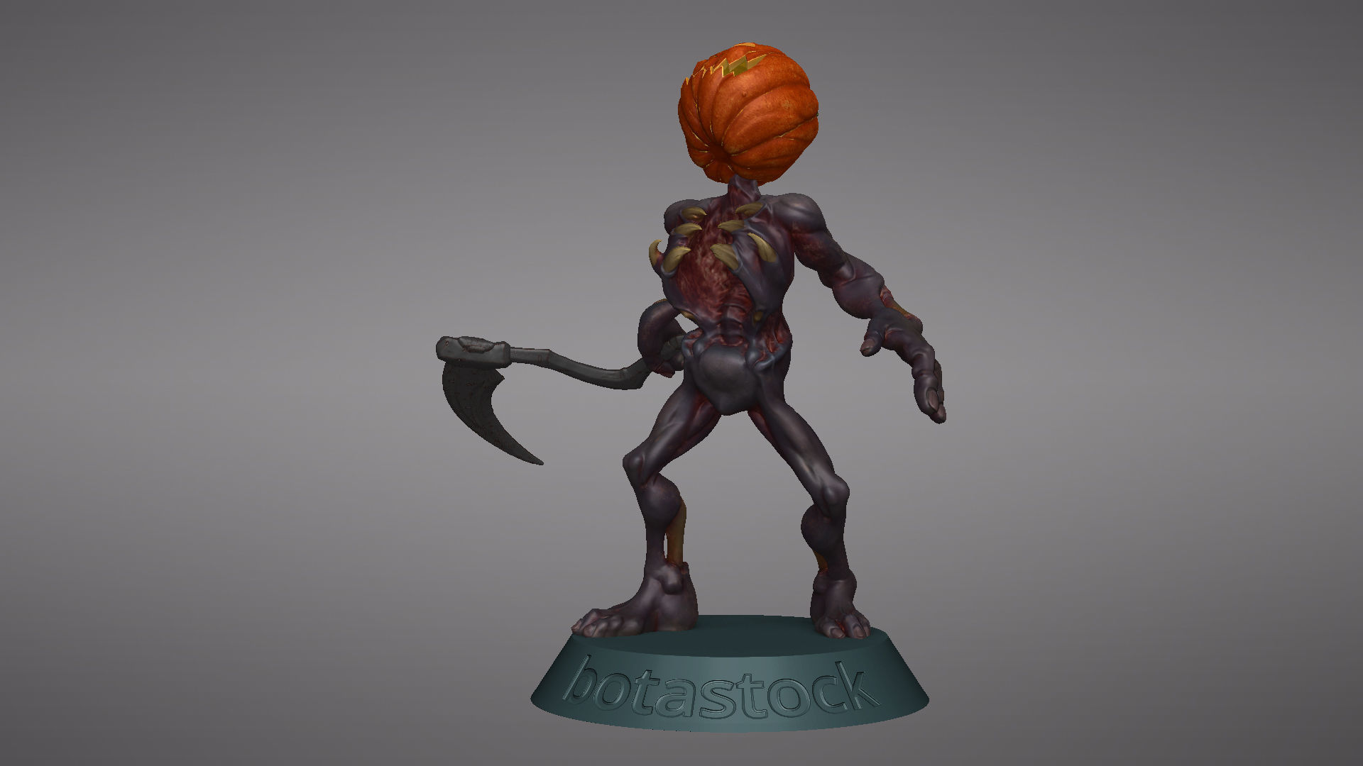 Pumpkin Undead Pose 10 3D print model_20
