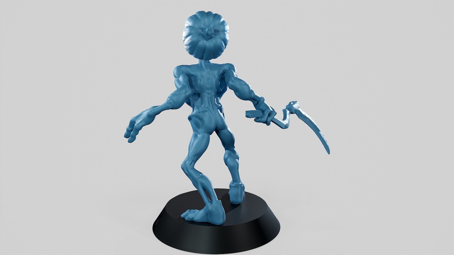 Pumpkin Undead Pose 10 3D print model_10