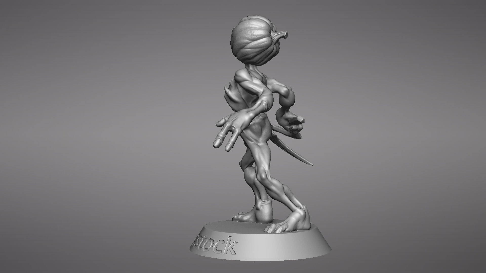 Pumpkin Undead Pose 10 3D print model_39