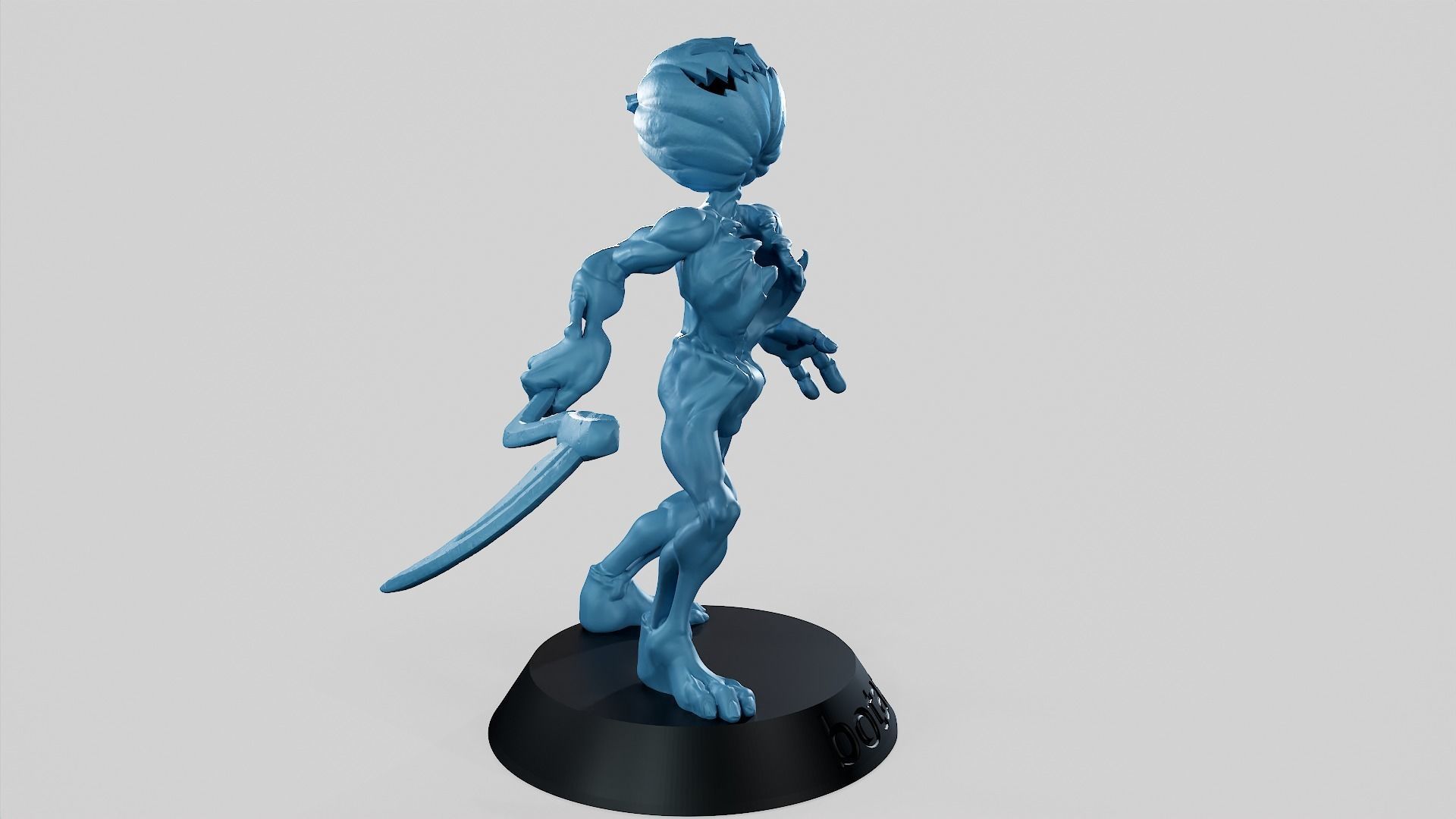 Pumpkin Undead Pose 10 3D print model_4