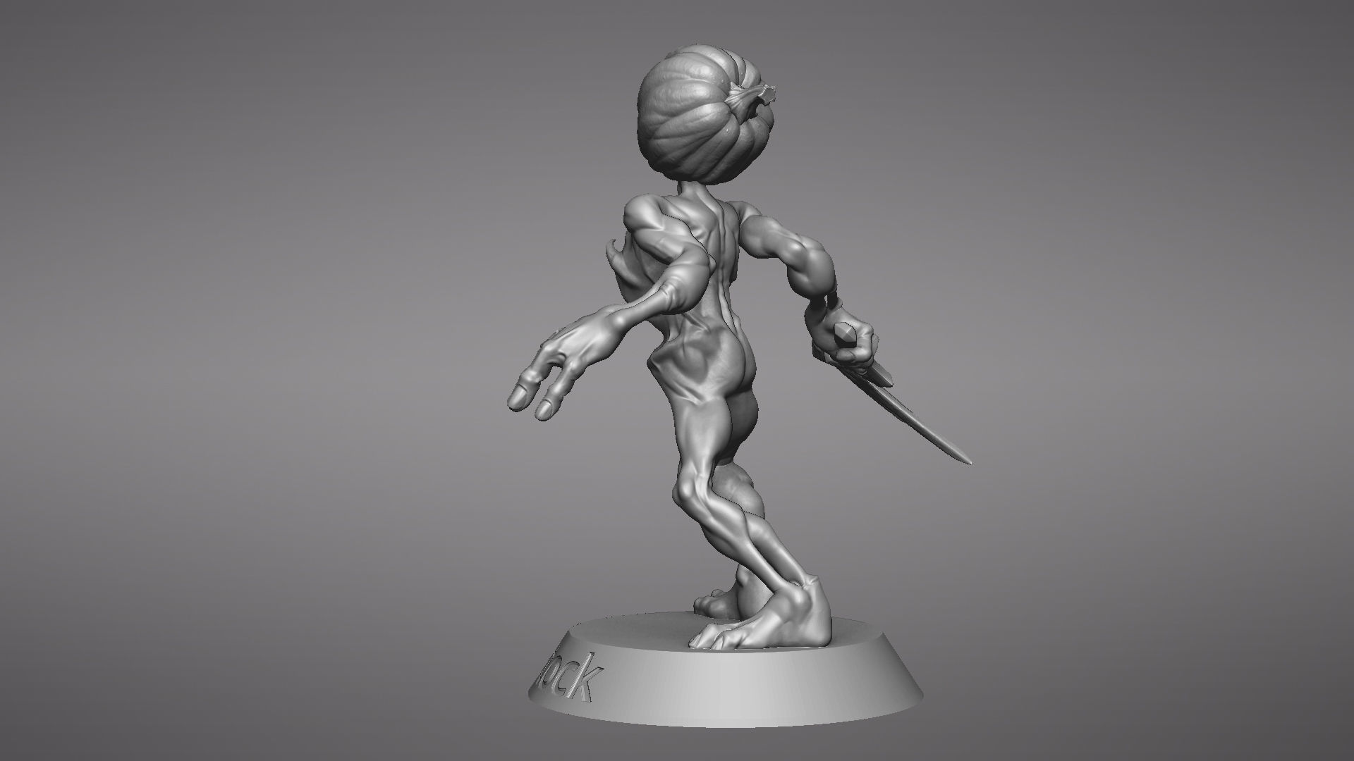 Pumpkin Undead Pose 10 3D print model_40