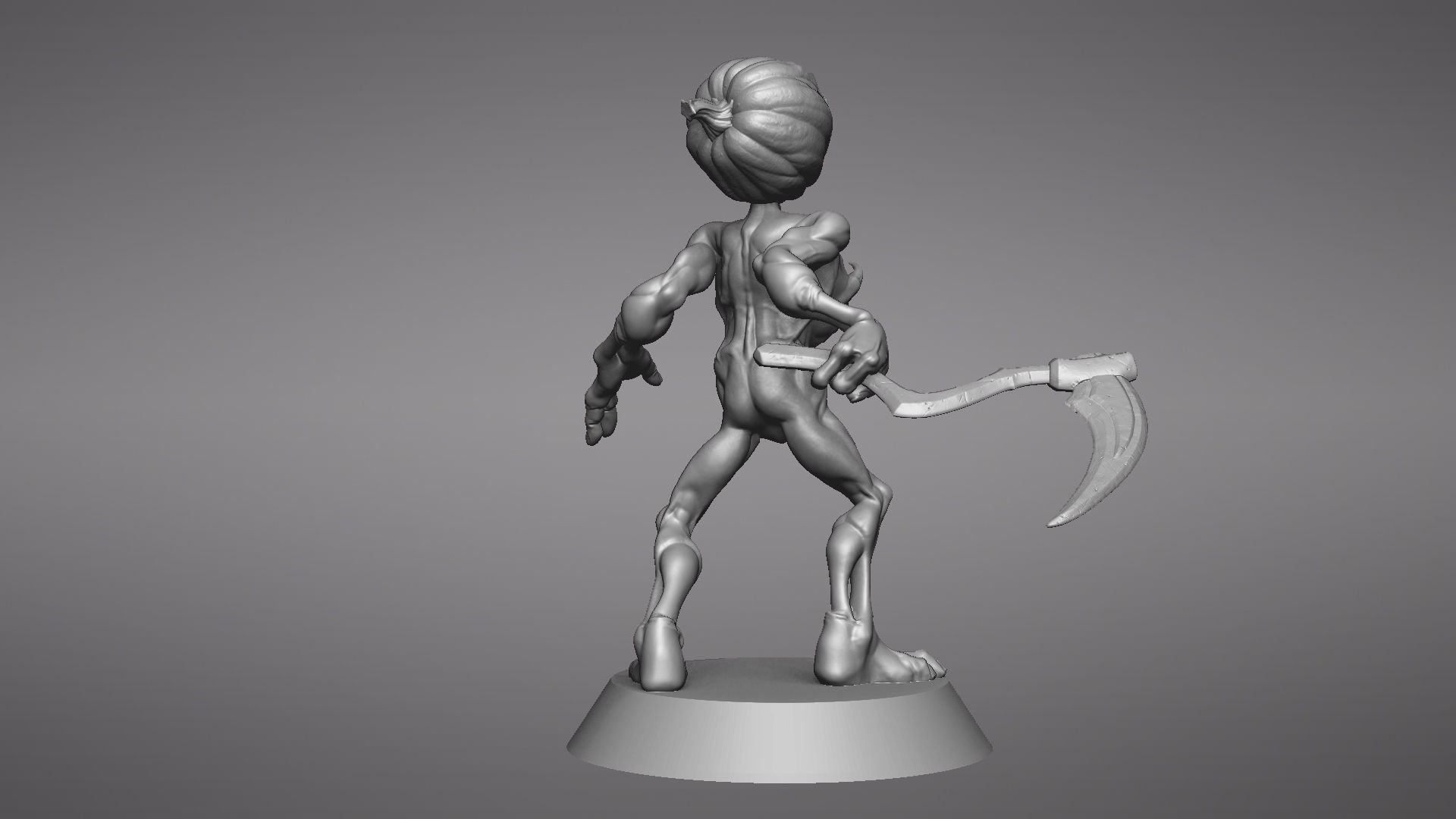 Pumpkin Undead Pose 10 3D print model_44