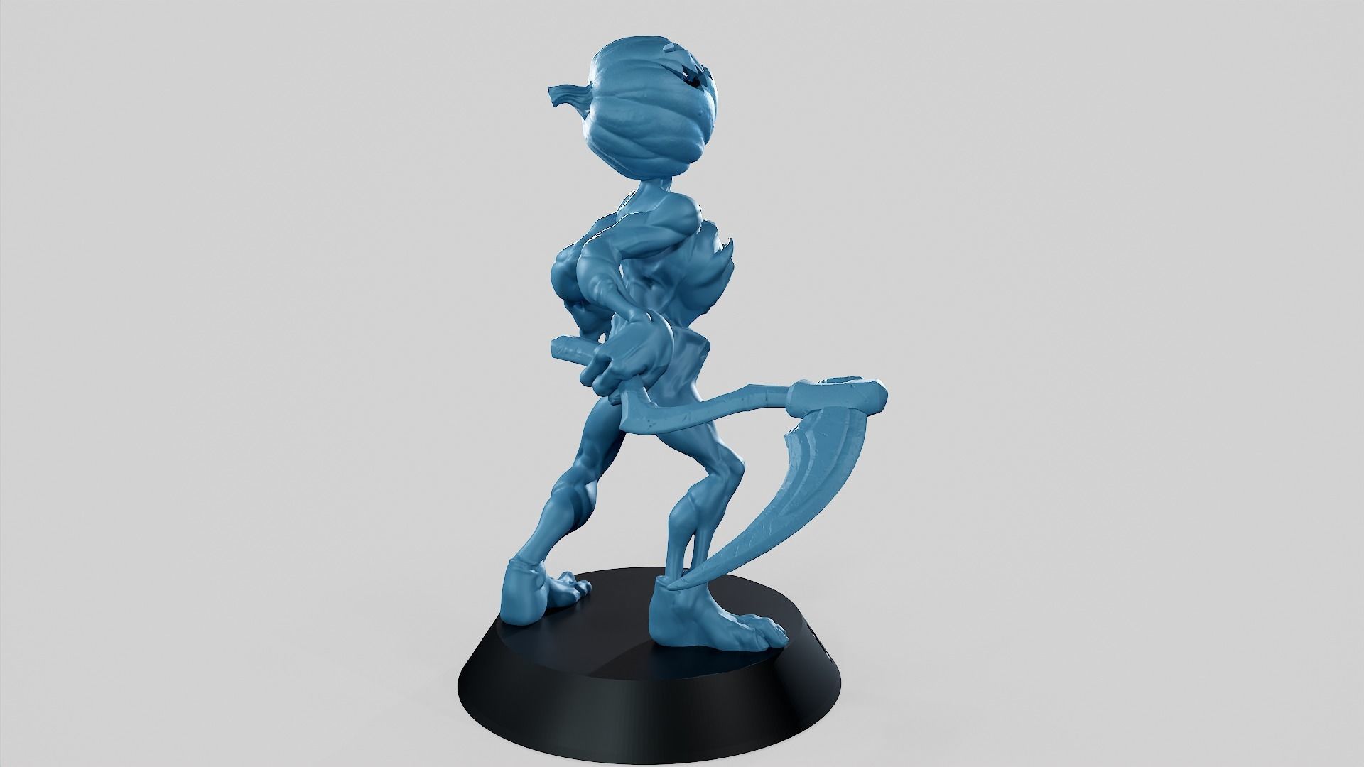 Pumpkin Undead Pose 10 3D print model_6
