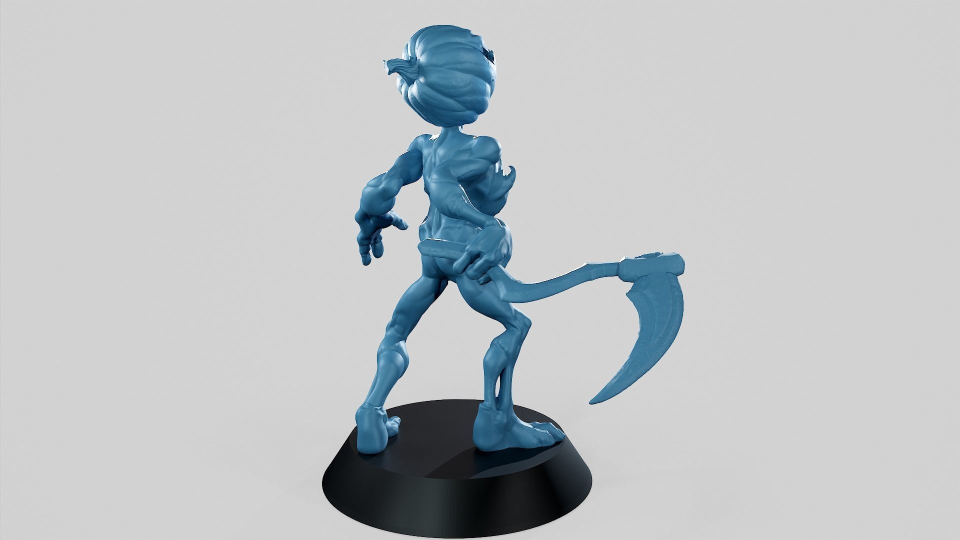 Pumpkin Undead Pose 10 3D print model_7