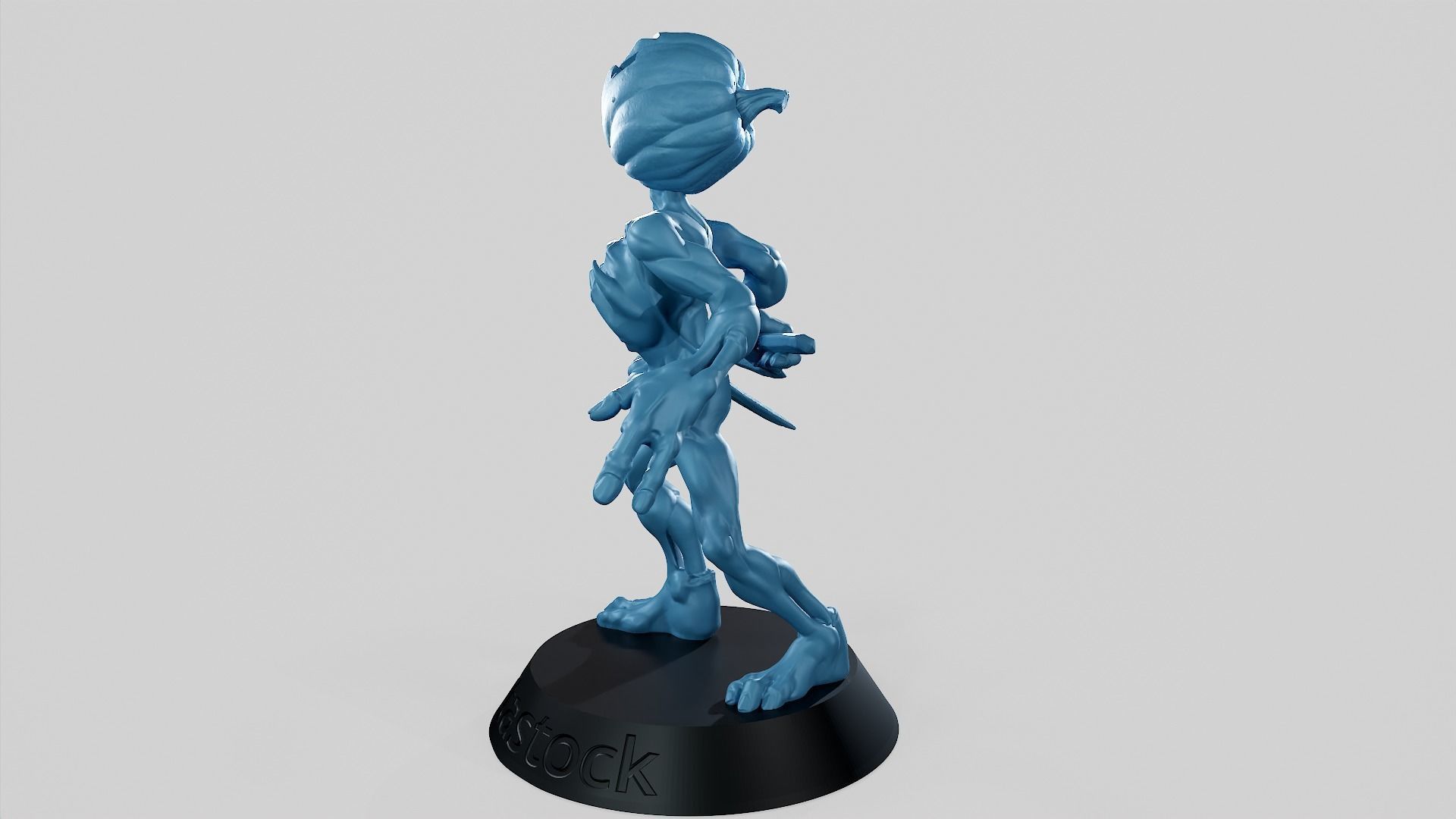 Pumpkin Undead Pose 10 3D print model_13
