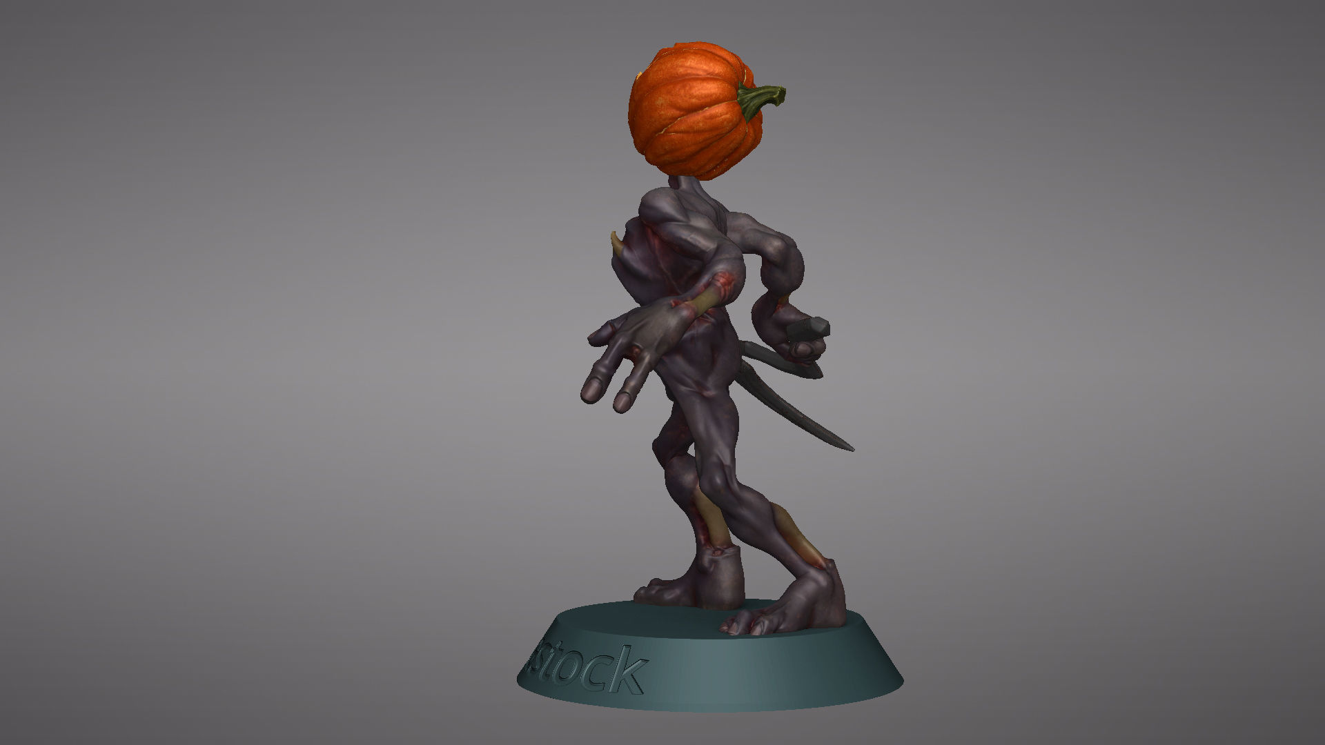 Pumpkin Undead Pose 10 3D print model_23