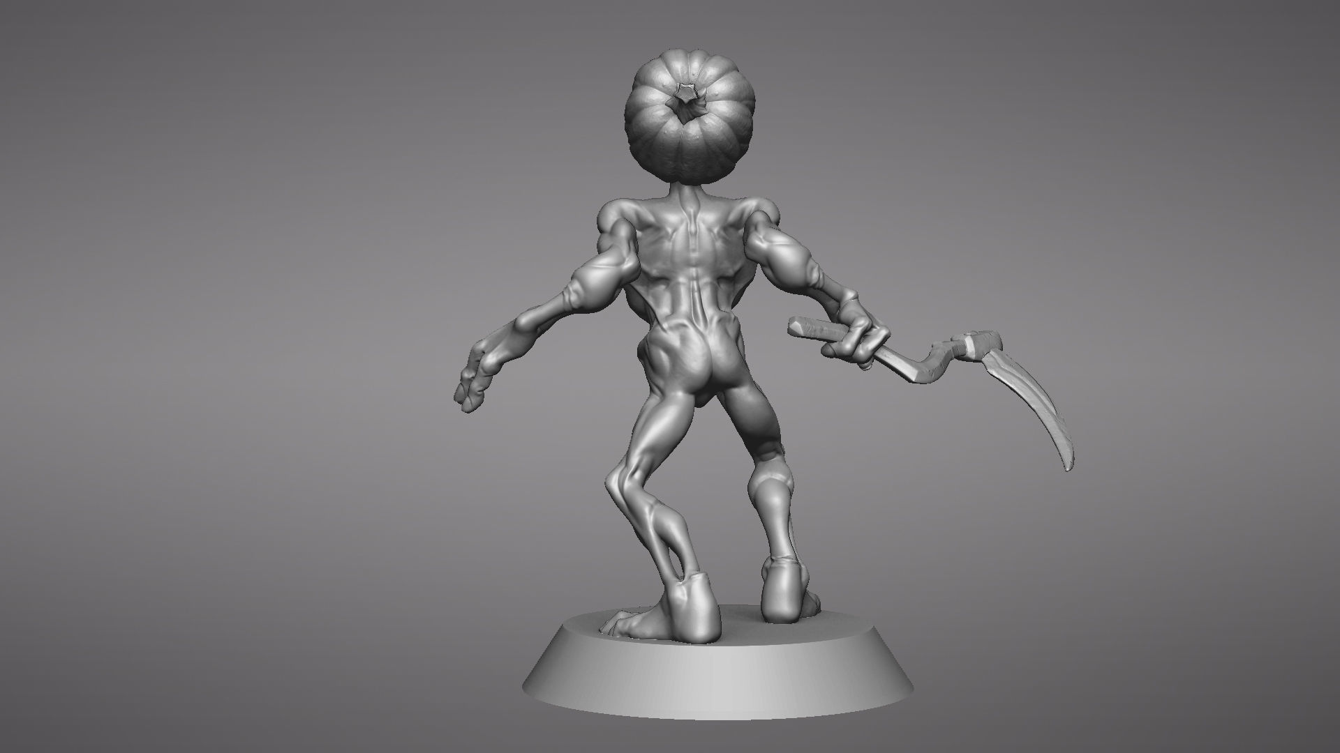 Pumpkin Undead Pose 10 3D print model_42