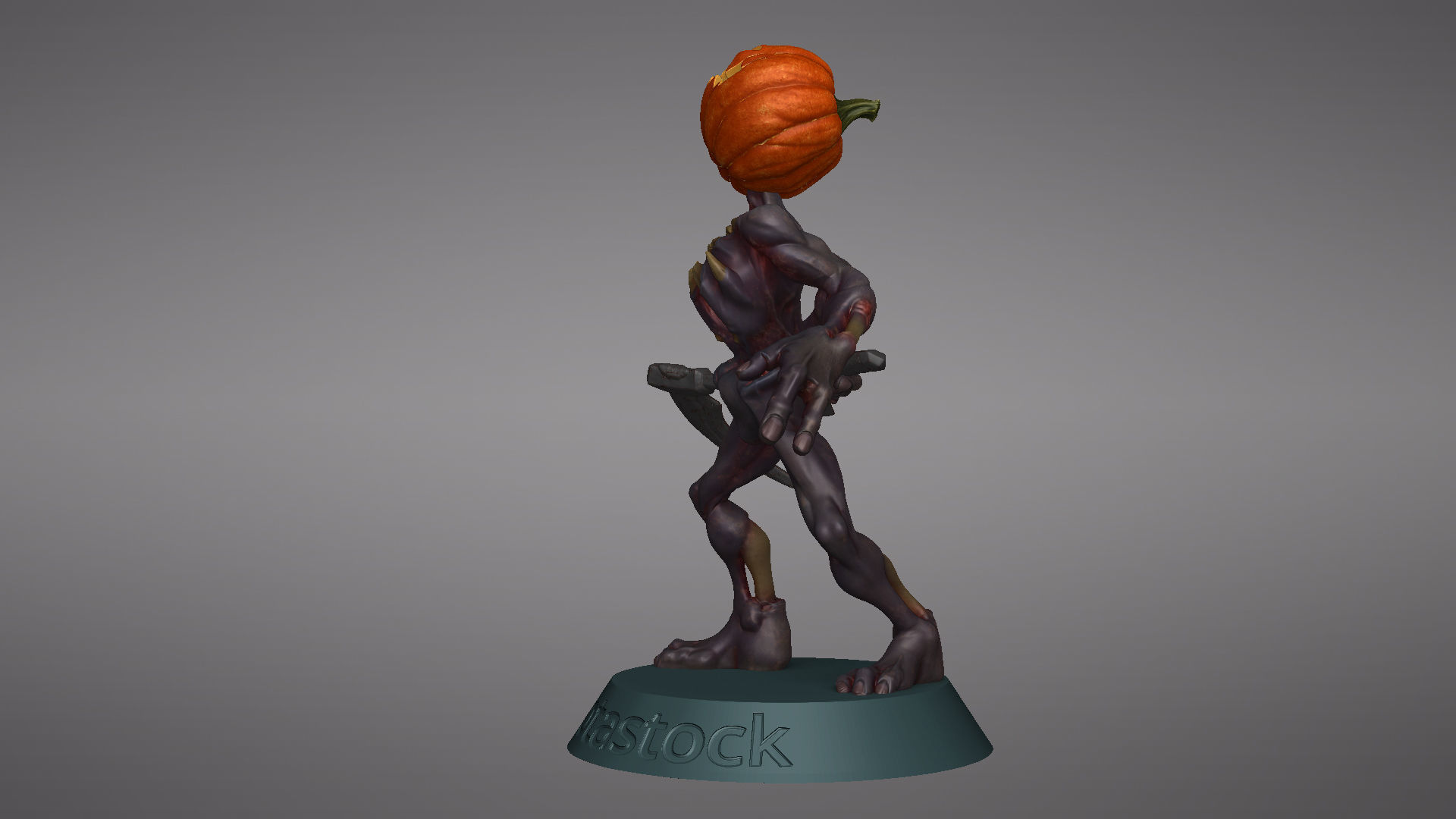 Pumpkin Undead Pose 10 3D print model_22