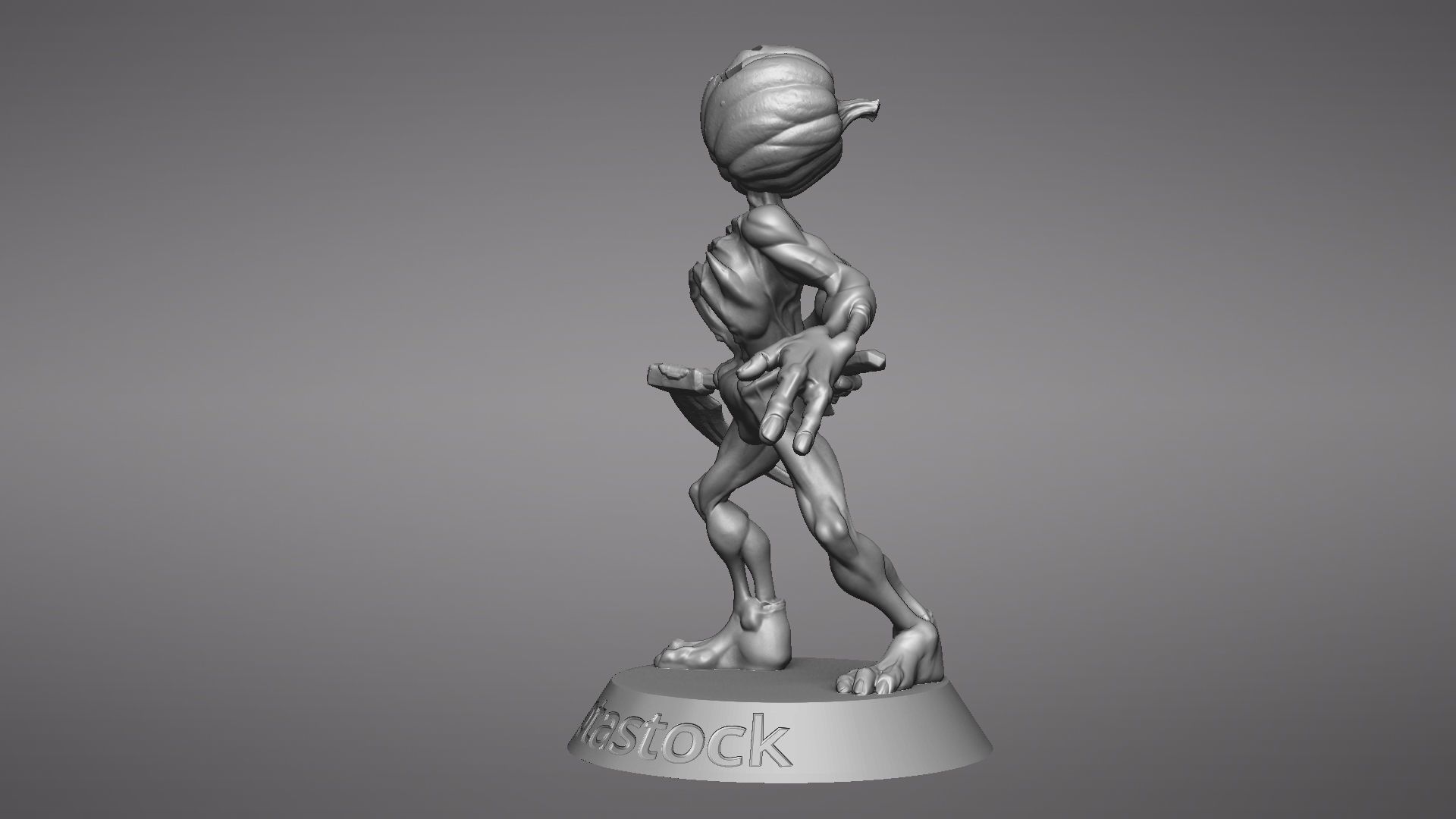 Pumpkin Undead Pose 10 3D print model_38