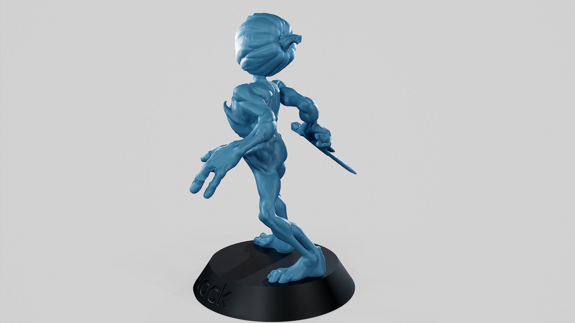 Pumpkin Undead Pose 10 3D print model_12